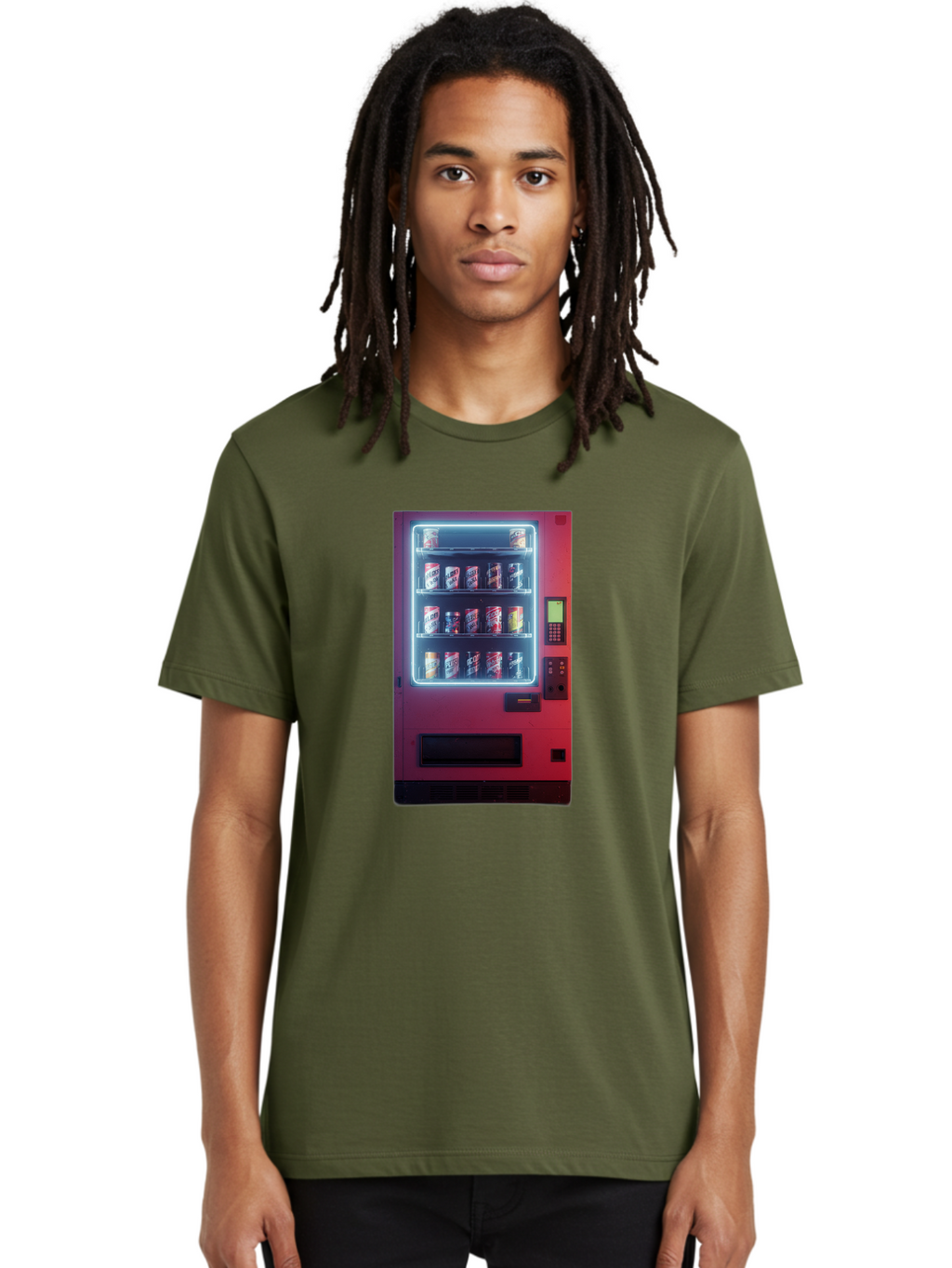 Vending-Machine-4 Men'S Graphic Tee, 100% Cotton, Comfortable Casual Summer Wear, Machine Washable, Vintage Camera, Old Camera, Antique Camera, Black Camera, Classic Photography, Photography Equipment, Nostalgic Device, Film Camera, Camera Art Bal562