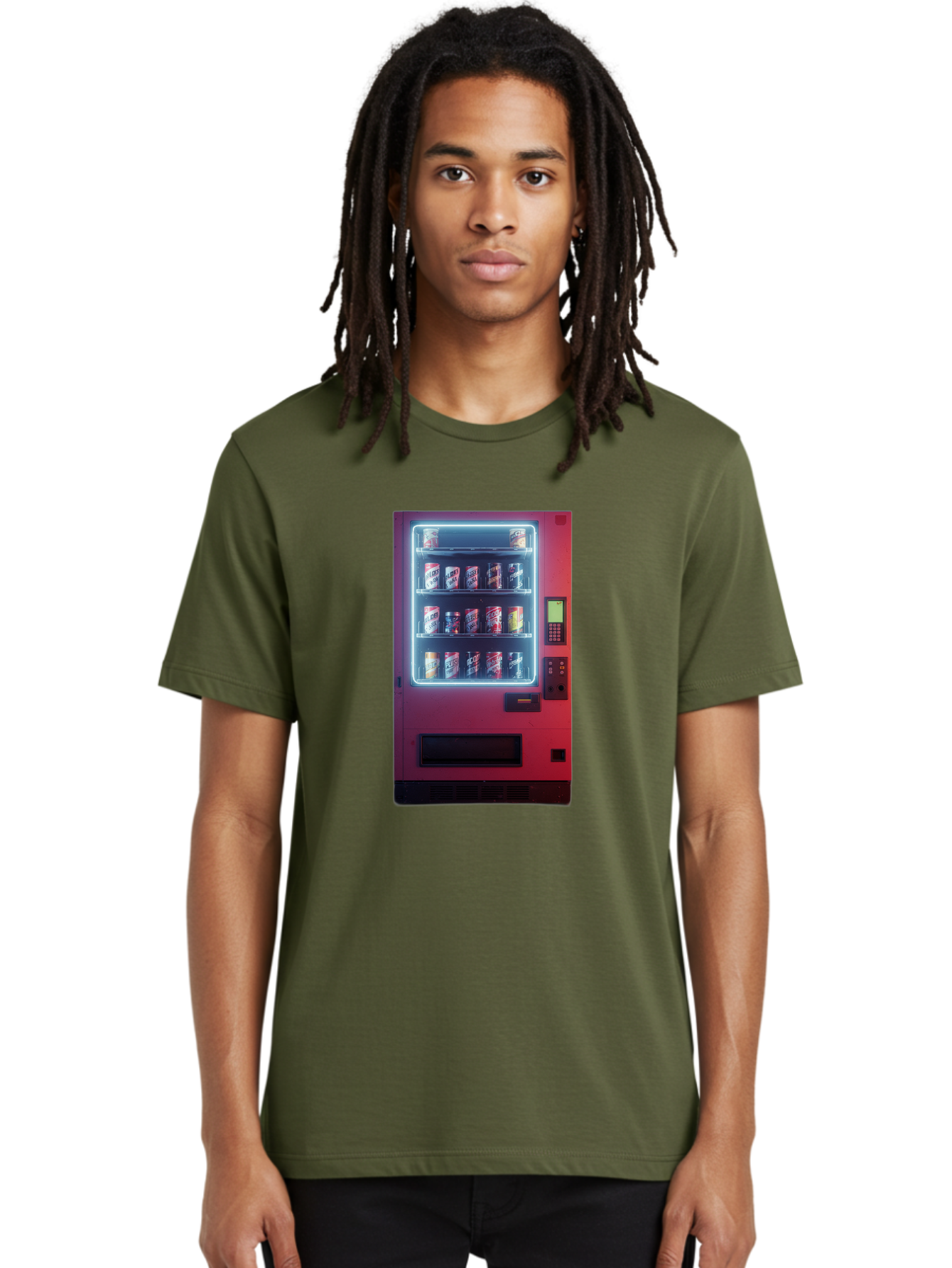 Vending-Machine-4 Men'S Graphic Tee, 100% Cotton, Comfortable Casual Summer Wear, Machine Washable, Vintage Camera, Old Camera, Antique Camera, Black Camera, Classic Photography, Photography Equipment, Nostalgic Device, Film Camera, Camera Art Bal562