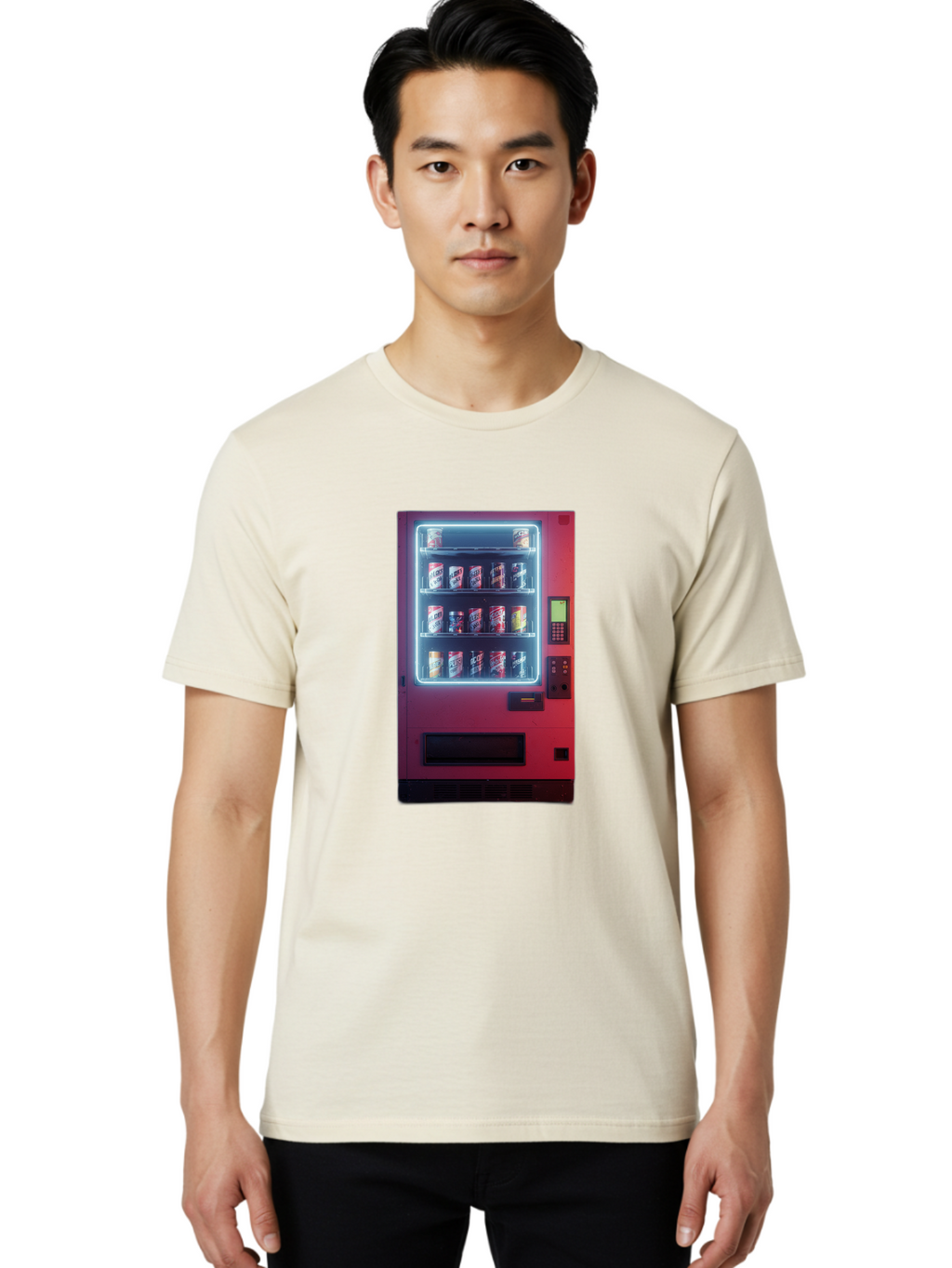 Vending-Machine-4 Men'S Graphic Tee, 100% Cotton, Comfortable Casual Summer Wear, Machine Washable, Vintage Camera, Old Camera, Antique Camera, Black Camera, Classic Photography, Photography Equipment, Nostalgic Device, Film Camera, Camera Art Bal562