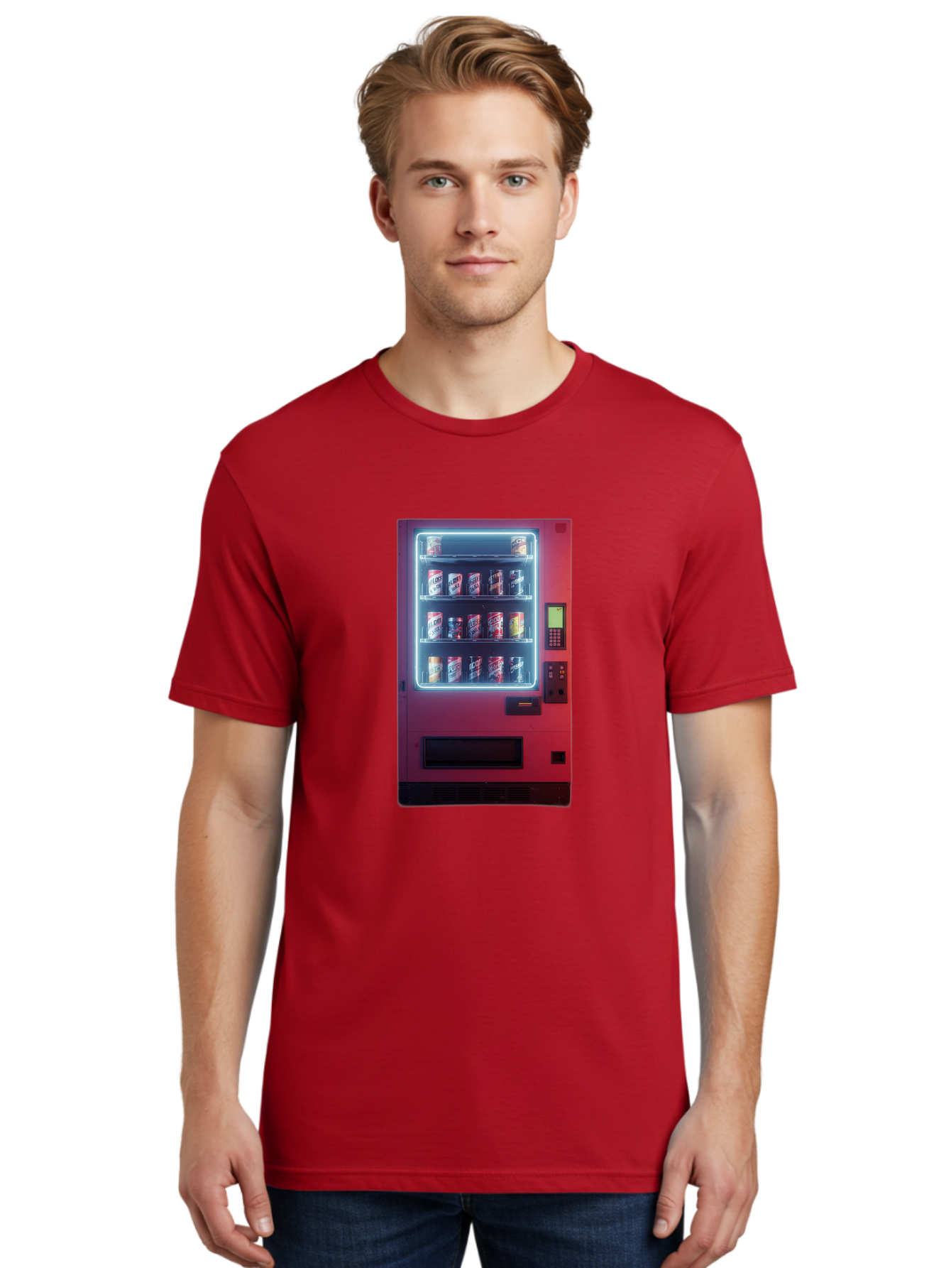 Vending-Machine-4 Men'S Graphic Tee, 100% Cotton, Comfortable Casual Summer Wear, Machine Washable, Vintage Camera, Old Camera, Antique Camera, Black Camera, Classic Photography, Photography Equipment, Nostalgic Device, Film Camera, Camera Art Bal562