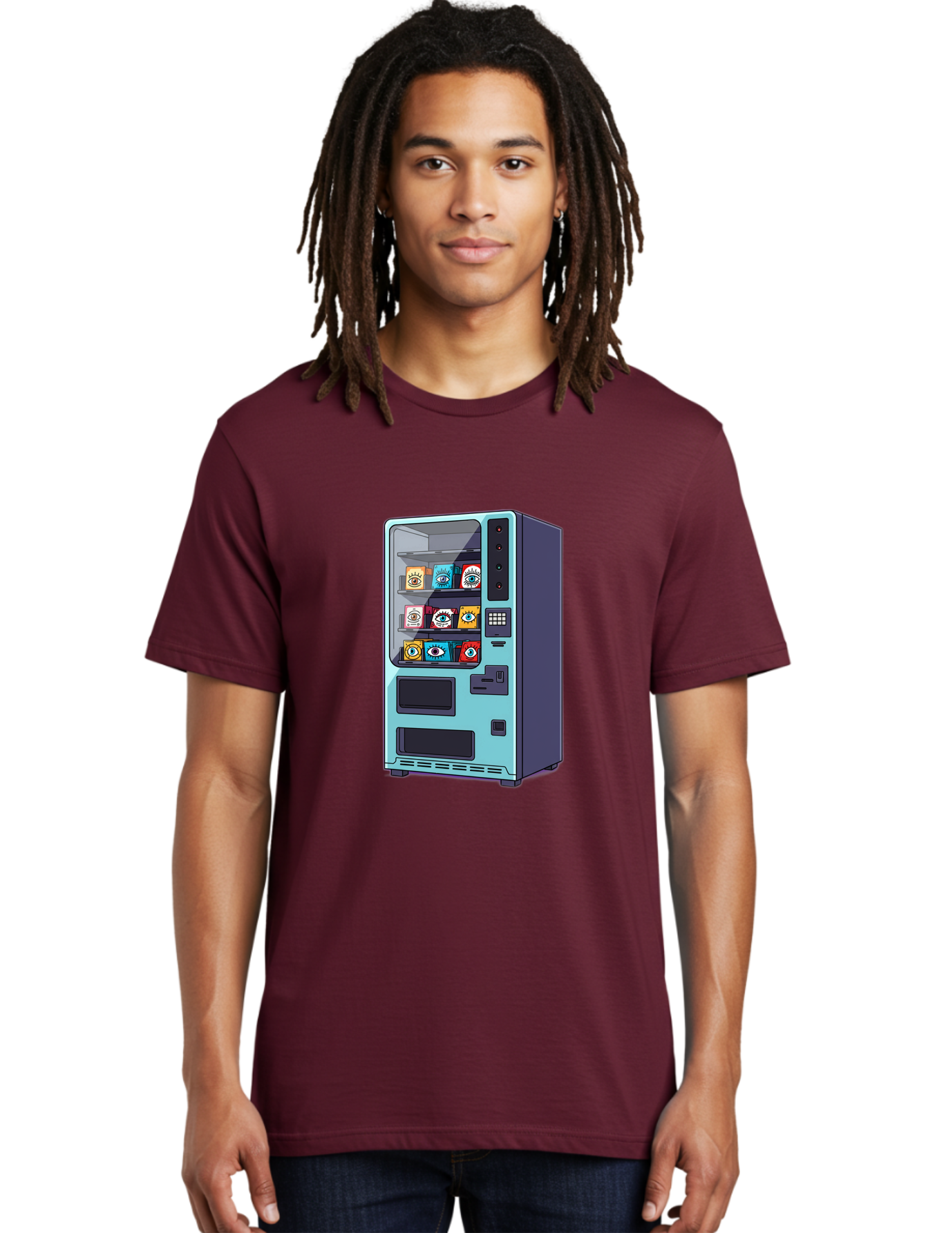 Vending-Machine-5 Men'S Graphic Tee, 100% Cotton, Comfortable Casual Summer Wear, Machine Washable, Vintage Camera, Old Camera, Antique Camera, Black Camera, Classic Photography, Photography Equipment, Nostalgic Device, Film Camera, Camera Art Bal563