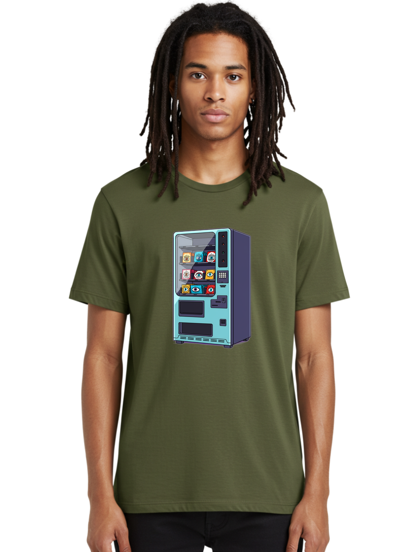 Vending-Machine-5 Men'S Graphic Tee, 100% Cotton, Comfortable Casual Summer Wear, Machine Washable, Vintage Camera, Old Camera, Antique Camera, Black Camera, Classic Photography, Photography Equipment, Nostalgic Device, Film Camera, Camera Art Bal563
