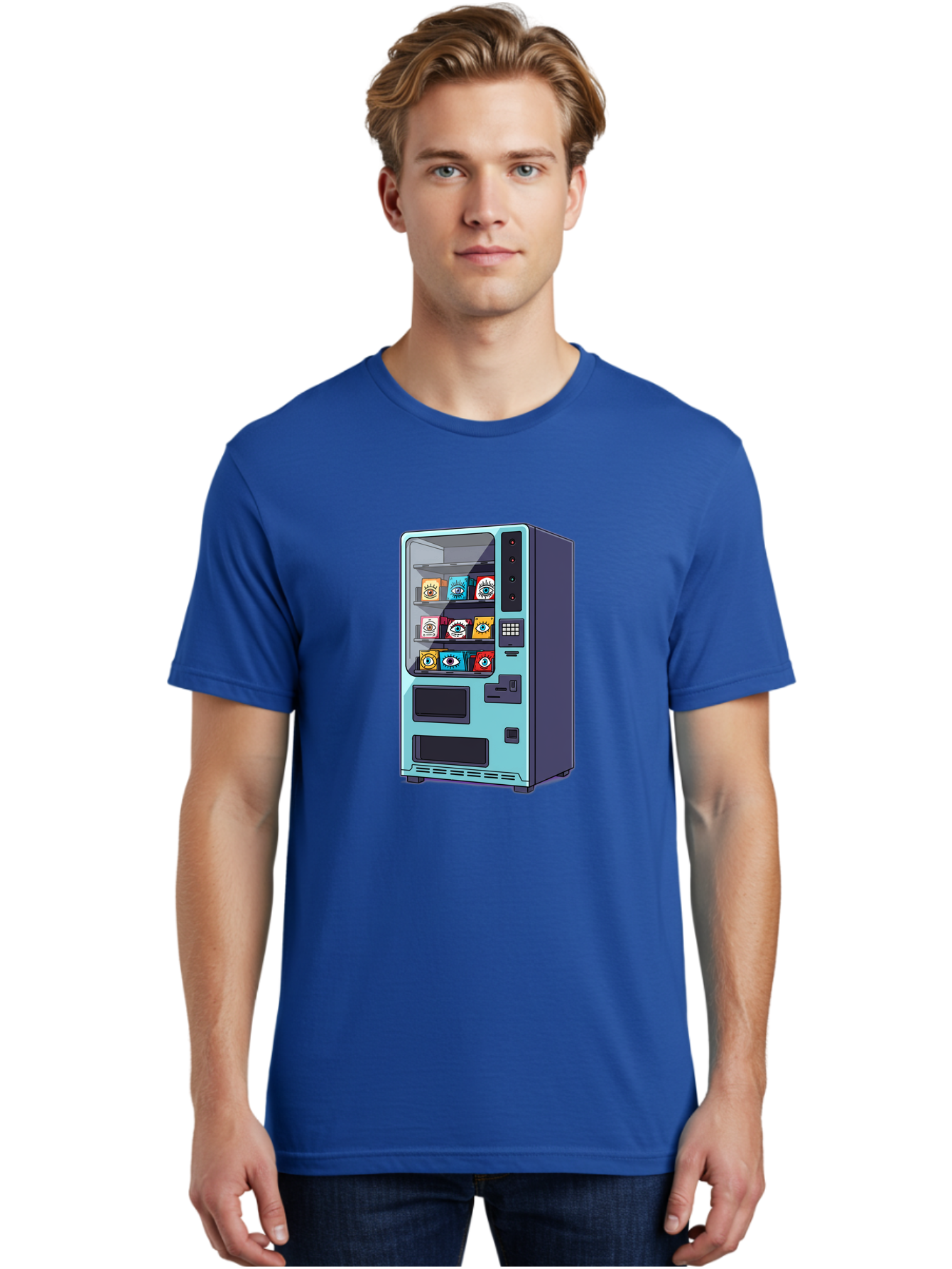 Vending-Machine-5 Men'S Graphic Tee, 100% Cotton, Comfortable Casual Summer Wear, Machine Washable, Vintage Camera, Old Camera, Antique Camera, Black Camera, Classic Photography, Photography Equipment, Nostalgic Device, Film Camera, Camera Art Bal563