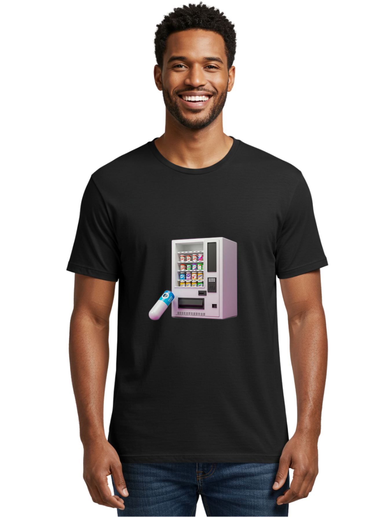 Vending-Machine-6 Men'S Graphic Tee, 100% Cotton, Comfortable Casual Summer Wear, Machine Washable, Vintage Camera, Old Camera, Antique Camera, Black Camera, Classic Photography, Photography Equipment, Nostalgic Device, Film Camera, Camera Art Bal564