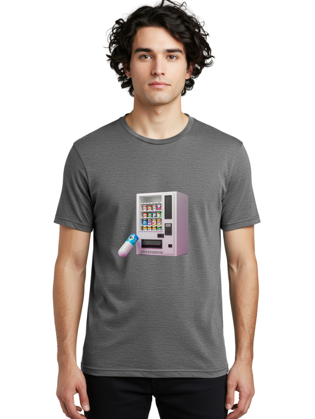 Vending-Machine-6 Men'S Graphic Tee, 100% Cotton, Comfortable Casual Summer Wear, Machine Washable, Vintage Camera, Old Camera, Antique Camera, Black Camera, Classic Photography, Photography Equipment, Nostalgic Device, Film Camera, Camera Art Bal564