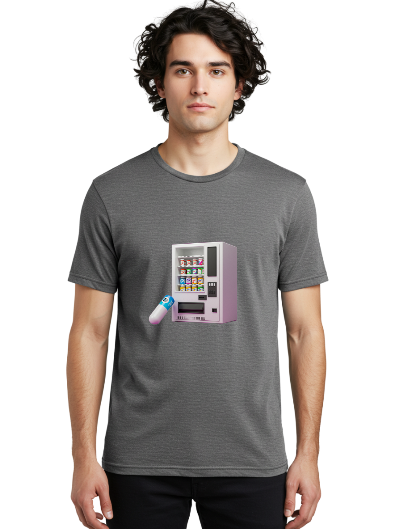 Vending-Machine-6 Men'S Graphic Tee, 100% Cotton, Comfortable Casual Summer Wear, Machine Washable, Vintage Camera, Old Camera, Antique Camera, Black Camera, Classic Photography, Photography Equipment, Nostalgic Device, Film Camera, Camera Art Bal564