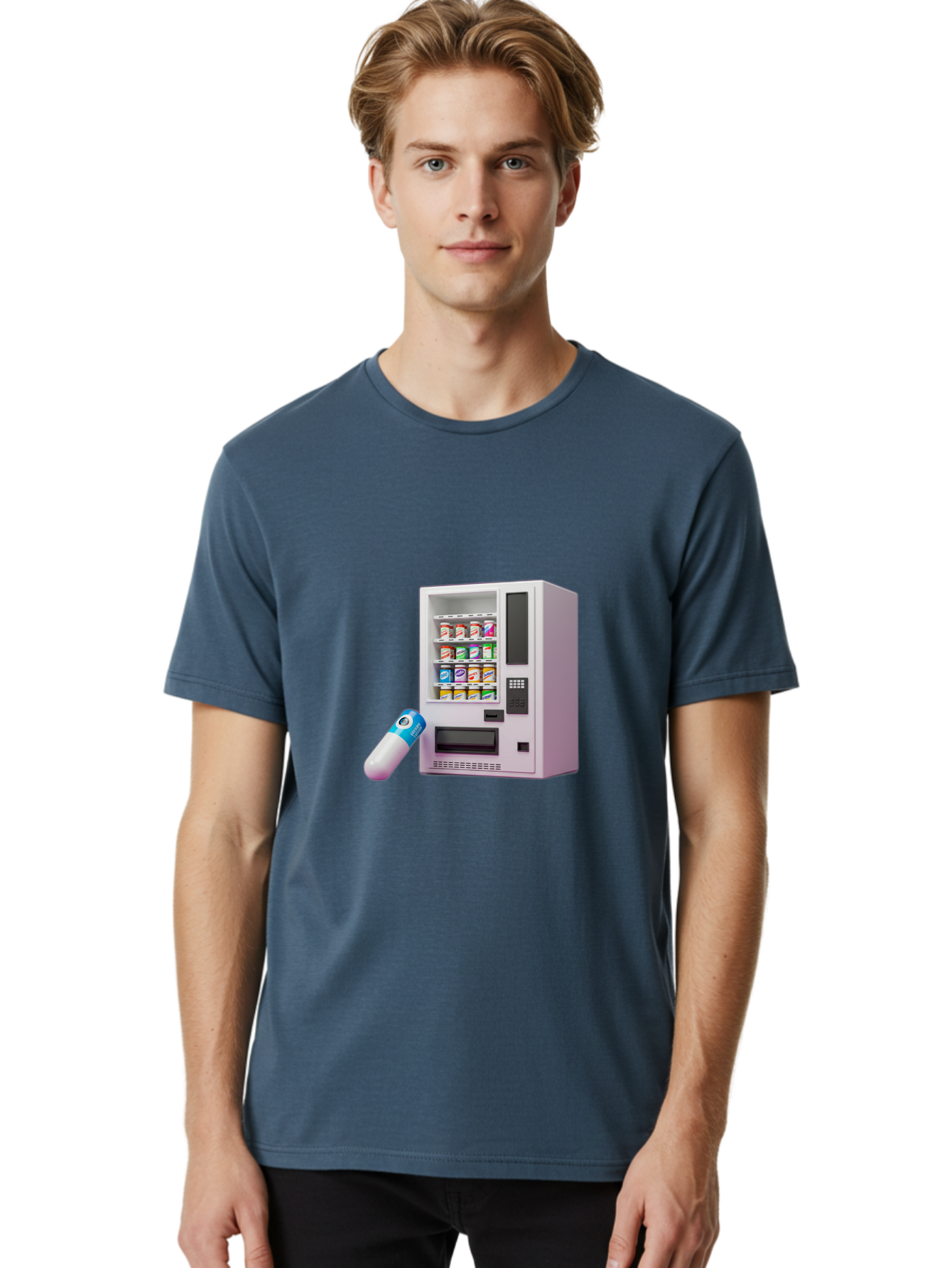 Vending-Machine-6 Men'S Graphic Tee, 100% Cotton, Comfortable Casual Summer Wear, Machine Washable, Vintage Camera, Old Camera, Antique Camera, Black Camera, Classic Photography, Photography Equipment, Nostalgic Device, Film Camera, Camera Art Bal564