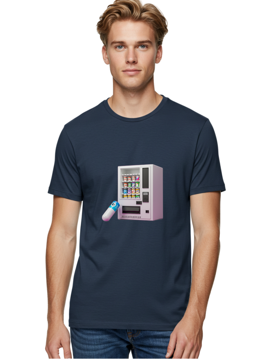 Vending-Machine-6 Men'S Graphic Tee, 100% Cotton, Comfortable Casual Summer Wear, Machine Washable, Vintage Camera, Old Camera, Antique Camera, Black Camera, Classic Photography, Photography Equipment, Nostalgic Device, Film Camera, Camera Art Bal564