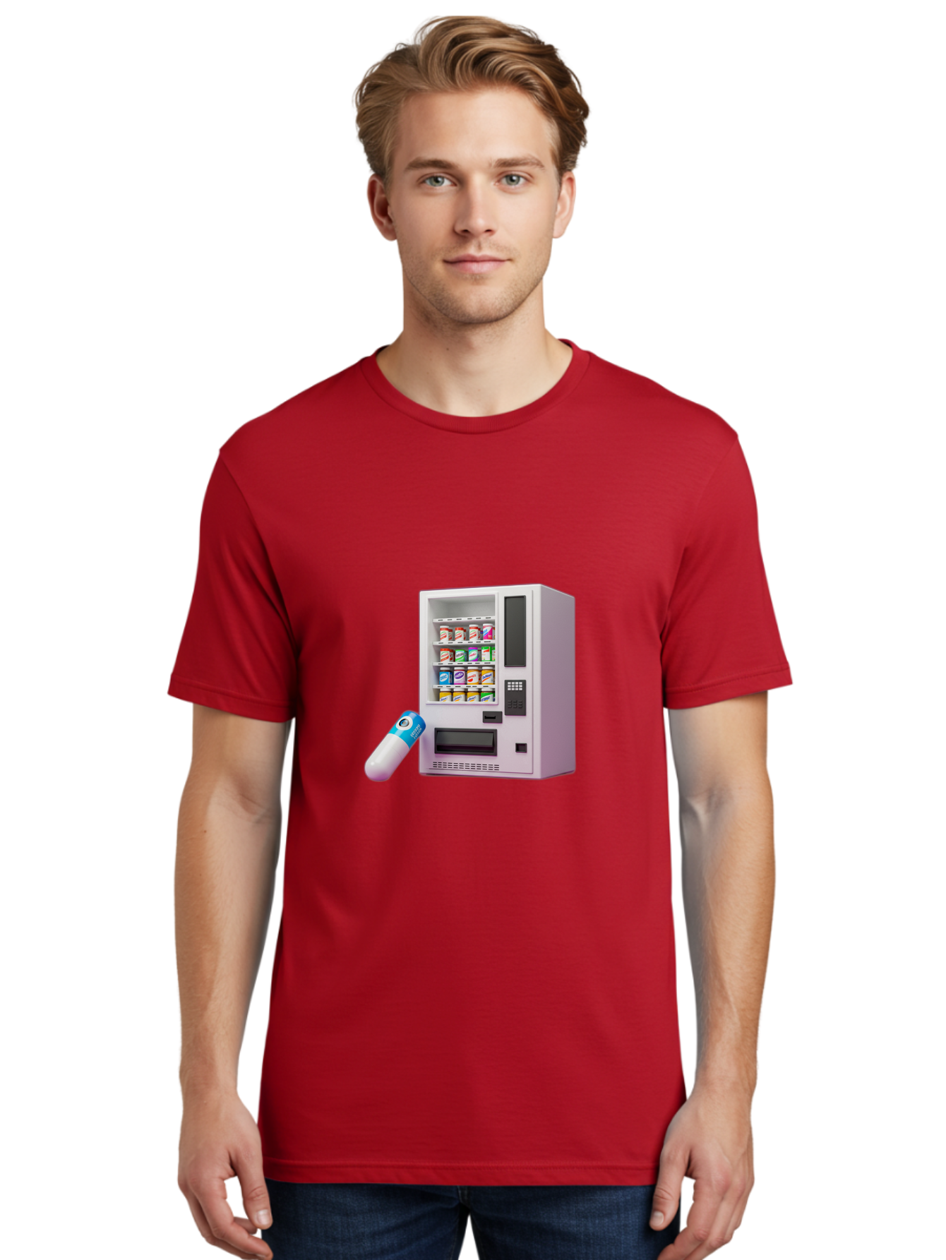 Vending-Machine-6 Men'S Graphic Tee, 100% Cotton, Comfortable Casual Summer Wear, Machine Washable, Vintage Camera, Old Camera, Antique Camera, Black Camera, Classic Photography, Photography Equipment, Nostalgic Device, Film Camera, Camera Art Bal564