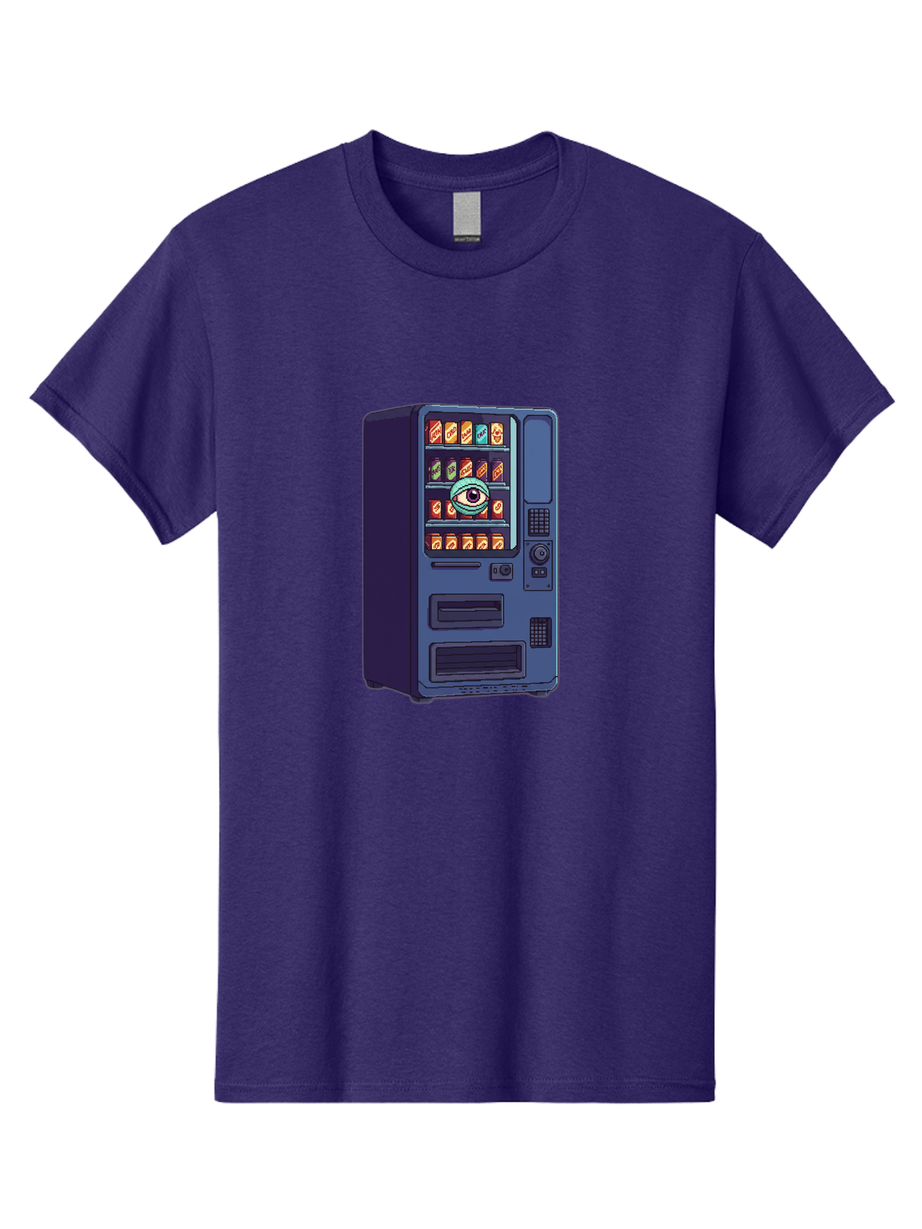 Vending-Machine-With-Eye Men'S Graphic Tee, 100% Cotton, Comfortable Casual Summer Wear, Machine Washable, Vintage Camera, Old Camera, Antique Camera, Black Camera, Classic Photography, Photography Equipment, Nostalgic Device, Film Camera, Bal565