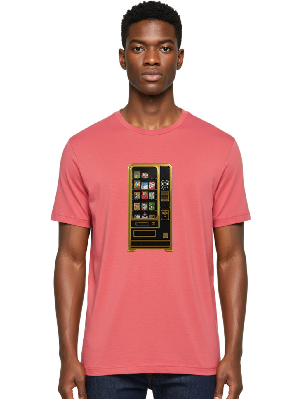 Vending-Machine Men'S Graphic Tee, 100% Cotton, Comfortable Casual Summer Wear, Machine Washable, Vintage Camera, Old Camera, Antique Camera, Black Camera, Classic Photography, Photography Equipment, Nostalgic Device, Film Camera, Camera Art Bal566