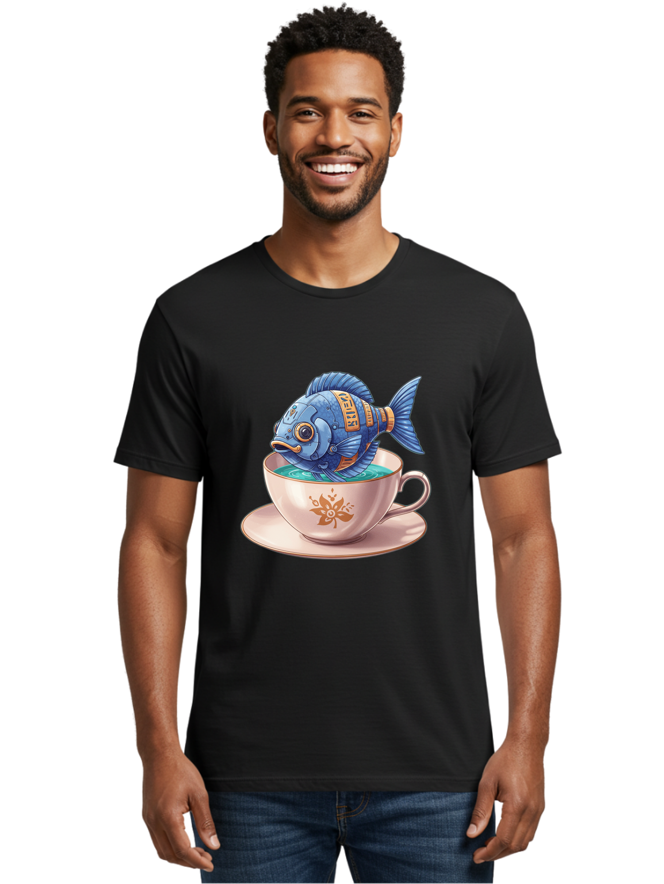 Vevor-Robotic-Fish Men'S Graphic Tee, 100% Cotton, Comfortable Casual Summer Wear, Machine Washable, Vintage Camera, Old Camera, Antique Camera, Black Camera, Classic Photography, Photography Equipment, Nostalgic Device, Film Camera, Bal567