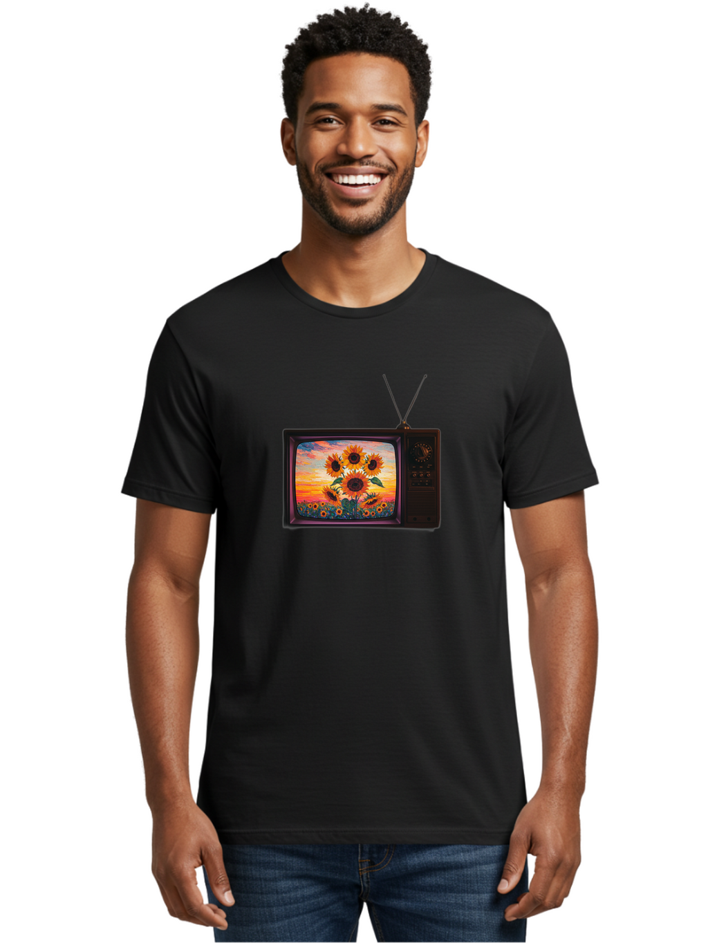 Vintage-Tv-1 Men'S Graphic Tee, 100% Cotton, Comfortable Casual Summer Wear, Machine Washable, Vintage Camera, Old Camera, Antique Camera, Black Camera, Classic Photography, Photography Equipment, Nostalgic Device, Film Camera, Camera Art Bal570