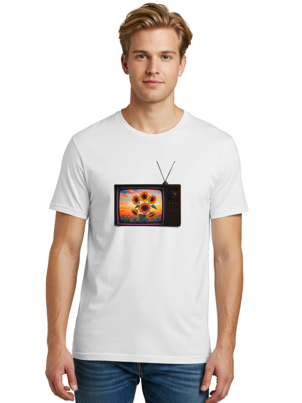 Vintage-Tv-1 Men'S Graphic Tee, 100% Cotton, Comfortable Casual Summer Wear, Machine Washable, Vintage Camera, Old Camera, Antique Camera, Black Camera, Classic Photography, Photography Equipment, Nostalgic Device, Film Camera, Camera Art Bal570