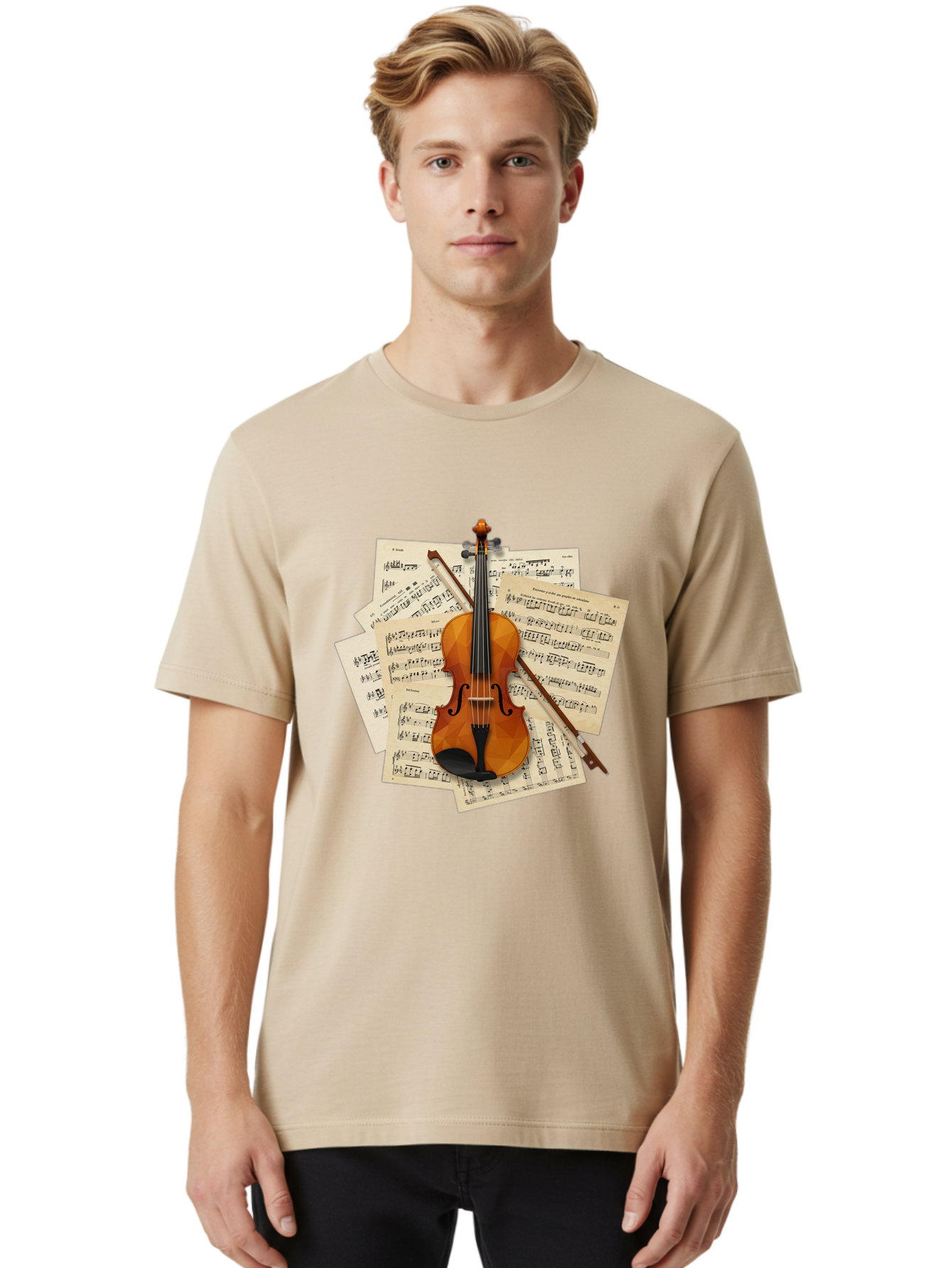 Violin-On-Sheet-Music Men'S Graphic Tee, 100% Cotton, Comfortable Casual Summer Wear, Machine Washable, Vintage Camera, Old Camera, Antique Camera, Black Camera, Classic Photography, Photography Equipment, Nostalgic Device, Film Camera, Bal573