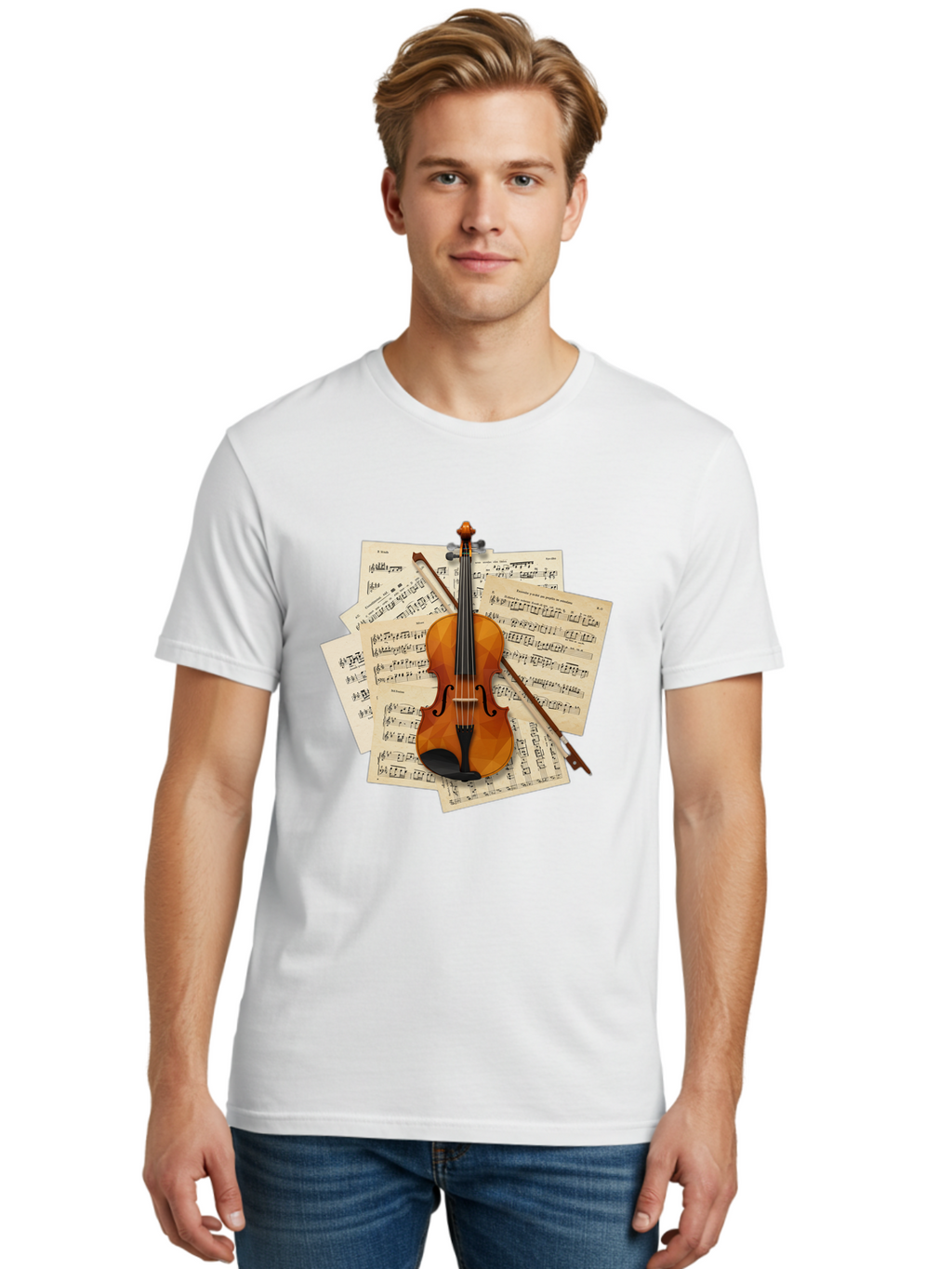 Violin-On-Sheet-Music Men'S Graphic Tee, 100% Cotton, Comfortable Casual Summer Wear, Machine Washable, Vintage Camera, Old Camera, Antique Camera, Black Camera, Classic Photography, Photography Equipment, Nostalgic Device, Film Camera, Bal573