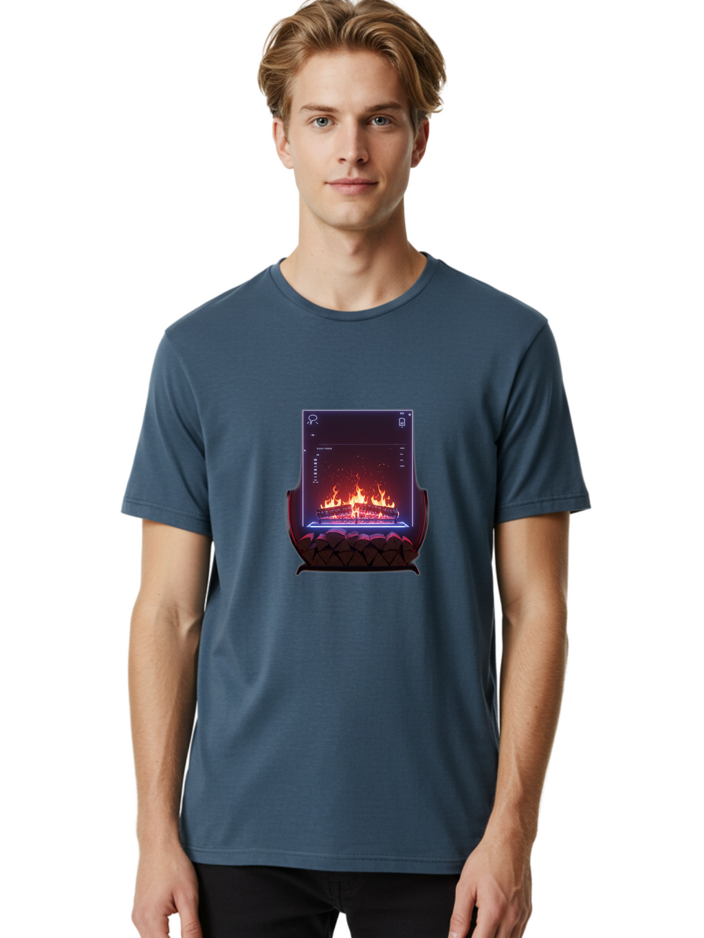 Virtual-Fireplace Men'S Graphic Tee, 100% Cotton, Comfortable Casual Summer Wear, Machine Washable, Vintage Camera, Old Camera, Antique Camera, Black Camera, Classic Photography, Photography Equipment, Nostalgic Device, Film Camera, Camera Art Bal574
