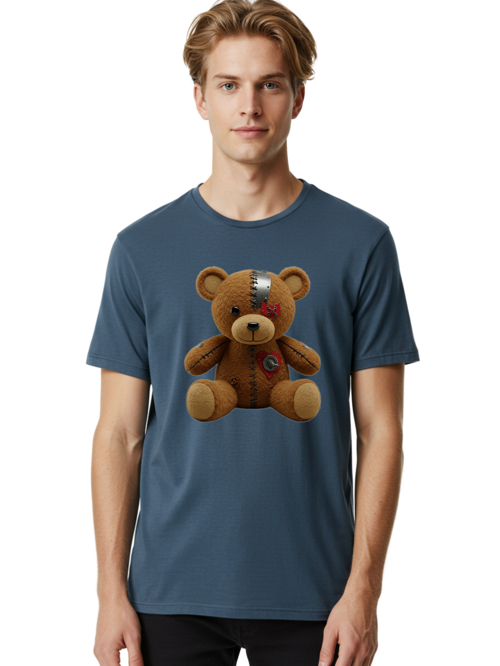 Voodoo-Teddy-Bear-1 Men'S Graphic Tee, 100% Cotton, Comfortable Casual Summer Wear, Machine Washable, Vintage Camera, Old Camera, Antique Camera, Black Camera, Classic Photography, Photography Equipment, Nostalgic Device, Film Camera, Bal575