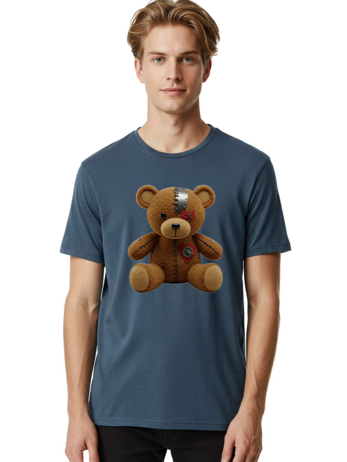 Voodoo-Teddy-Bear-1 Men'S Graphic Tee, 100% Cotton, Comfortable Casual Summer Wear, Machine Washable, Vintage Camera, Old Camera, Antique Camera, Black Camera, Classic Photography, Photography Equipment, Nostalgic Device, Film Camera, Bal575