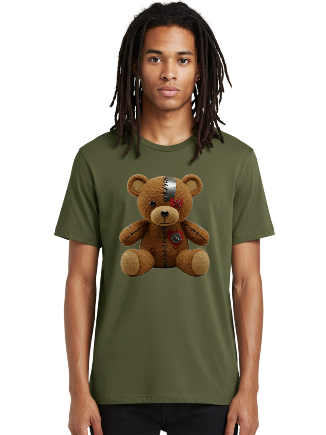 Voodoo-Teddy-Bear-1 Men'S Graphic Tee, 100% Cotton, Comfortable Casual Summer Wear, Machine Washable, Vintage Camera, Old Camera, Antique Camera, Black Camera, Classic Photography, Photography Equipment, Nostalgic Device, Film Camera, Bal575