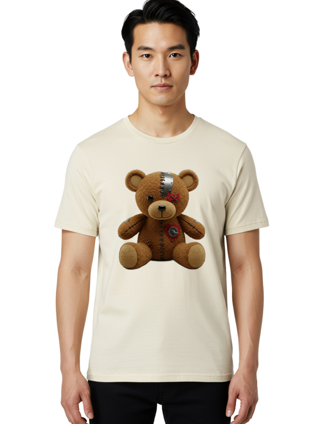 Voodoo-Teddy-Bear-1 Men'S Graphic Tee, 100% Cotton, Comfortable Casual Summer Wear, Machine Washable, Vintage Camera, Old Camera, Antique Camera, Black Camera, Classic Photography, Photography Equipment, Nostalgic Device, Film Camera, Bal575