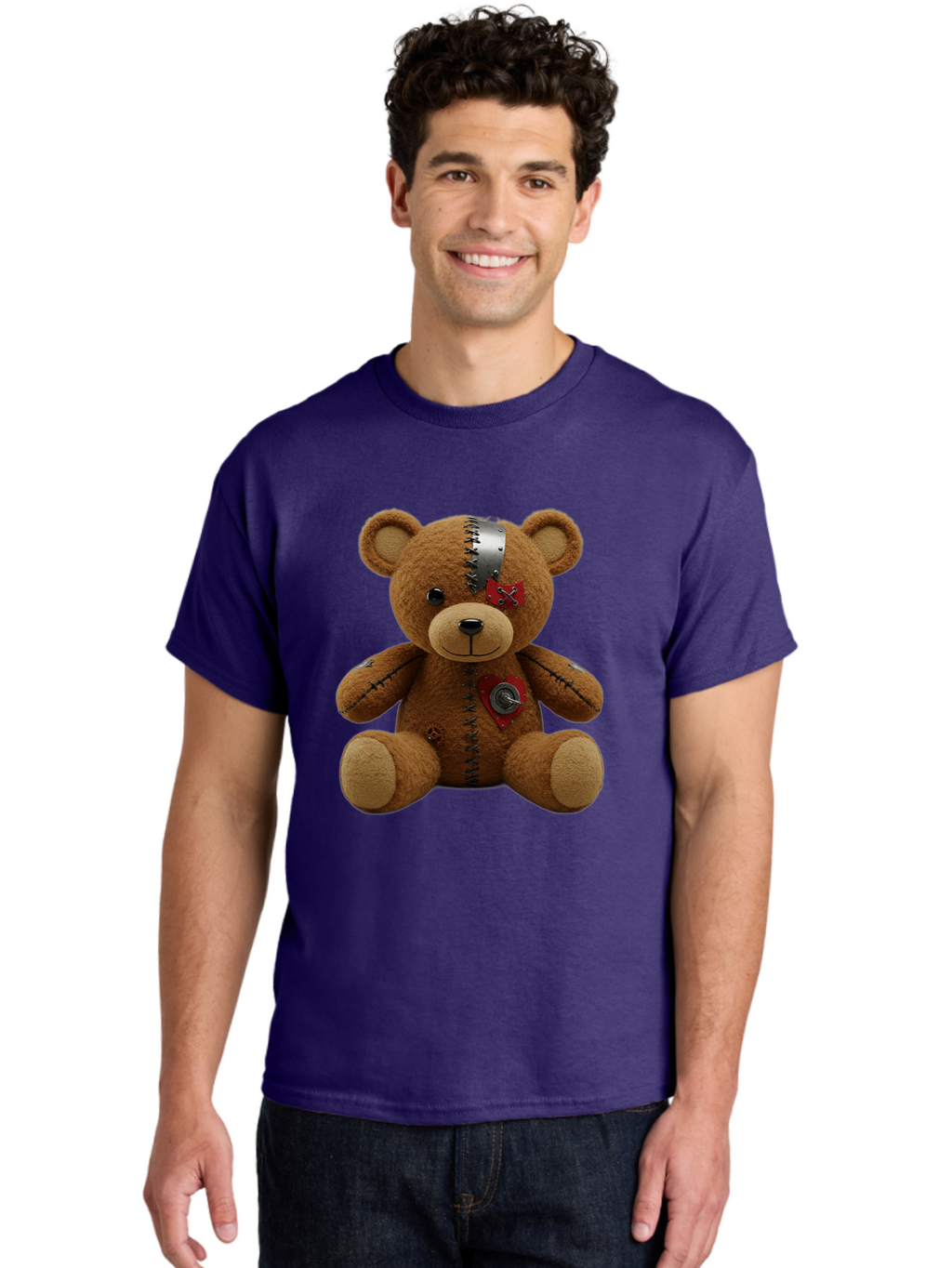Voodoo-Teddy-Bear-1 Men'S Graphic Tee, 100% Cotton, Comfortable Casual Summer Wear, Machine Washable, Vintage Camera, Old Camera, Antique Camera, Black Camera, Classic Photography, Photography Equipment, Nostalgic Device, Film Camera, Bal575
