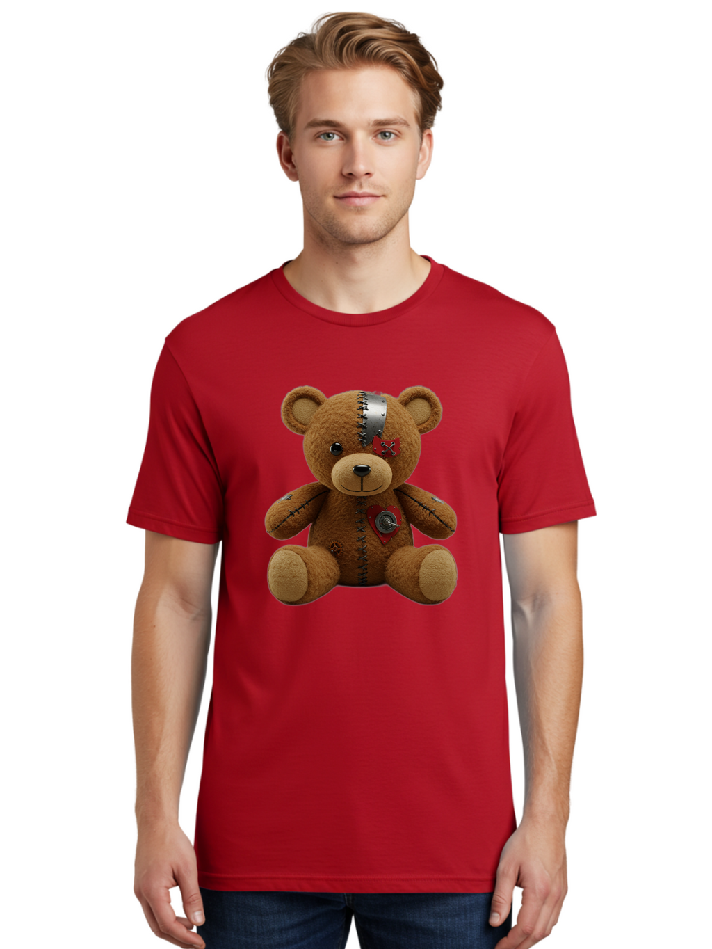 Voodoo-Teddy-Bear-1 Men'S Graphic Tee, 100% Cotton, Comfortable Casual Summer Wear, Machine Washable, Vintage Camera, Old Camera, Antique Camera, Black Camera, Classic Photography, Photography Equipment, Nostalgic Device, Film Camera, Bal575