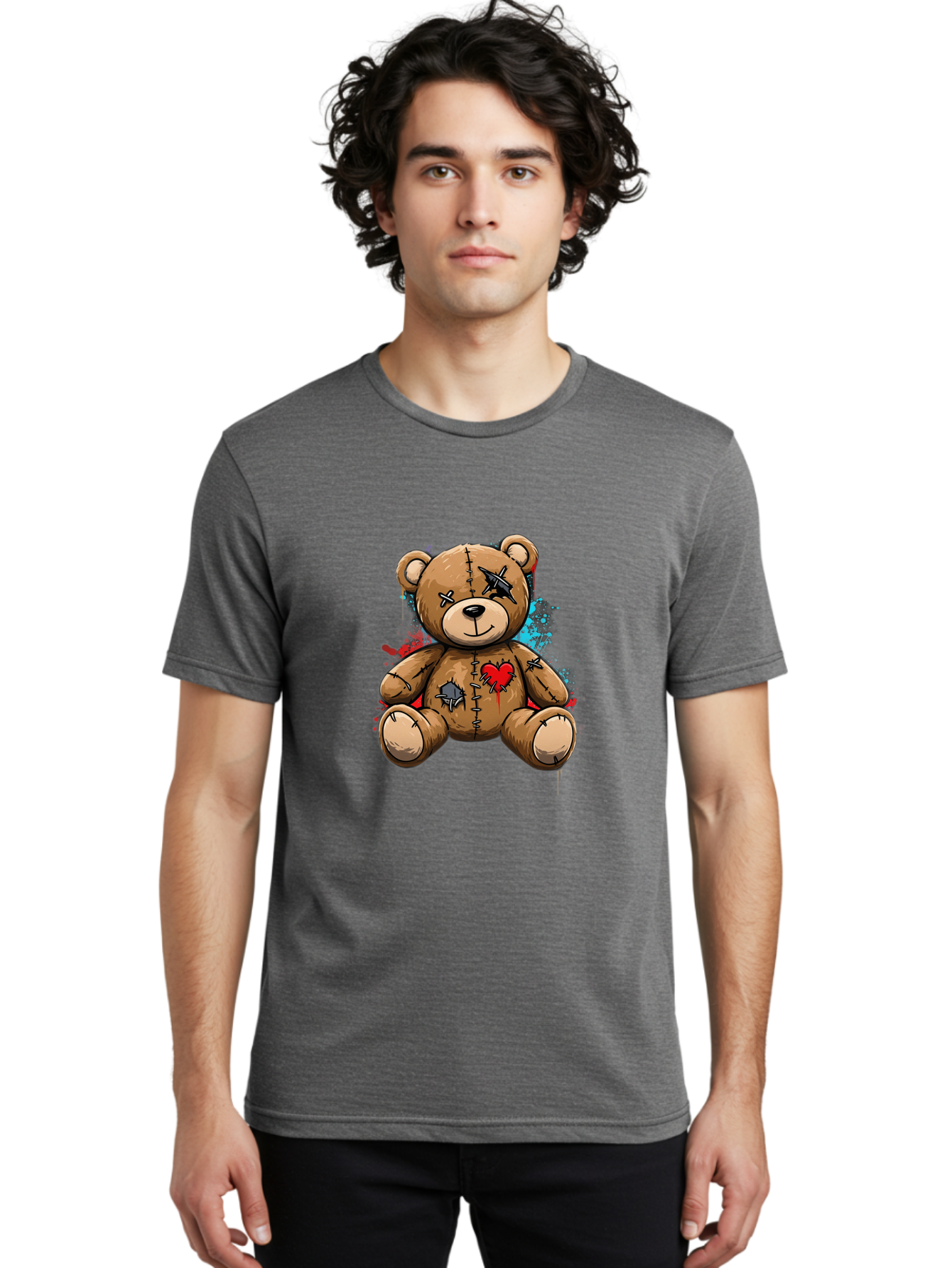 Voodoo-Teddy-Bear-2 Men'S Graphic Tee, 100% Cotton, Comfortable Casual Summer Wear, Machine Washable, Vintage Camera, Old Camera, Antique Camera, Black Camera, Classic Photography, Photography Equipment, Nostalgic Device, Film Camera, Bal576