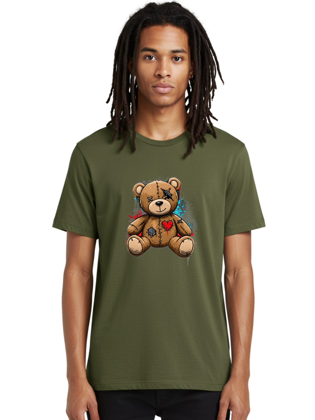 Voodoo-Teddy-Bear-2 Men'S Graphic Tee, 100% Cotton, Comfortable Casual Summer Wear, Machine Washable, Vintage Camera, Old Camera, Antique Camera, Black Camera, Classic Photography, Photography Equipment, Nostalgic Device, Film Camera, Bal576