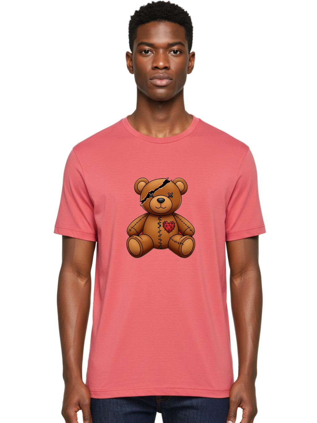 Voodoo-Teddy-Bear-3 Men'S Graphic Tee, 100% Cotton, Comfortable Casual Summer Wear, Machine Washable, Vintage Camera, Old Camera, Antique Camera, Black Camera, Classic Photography, Photography Equipment, Nostalgic Device, Film Camera, Bal577