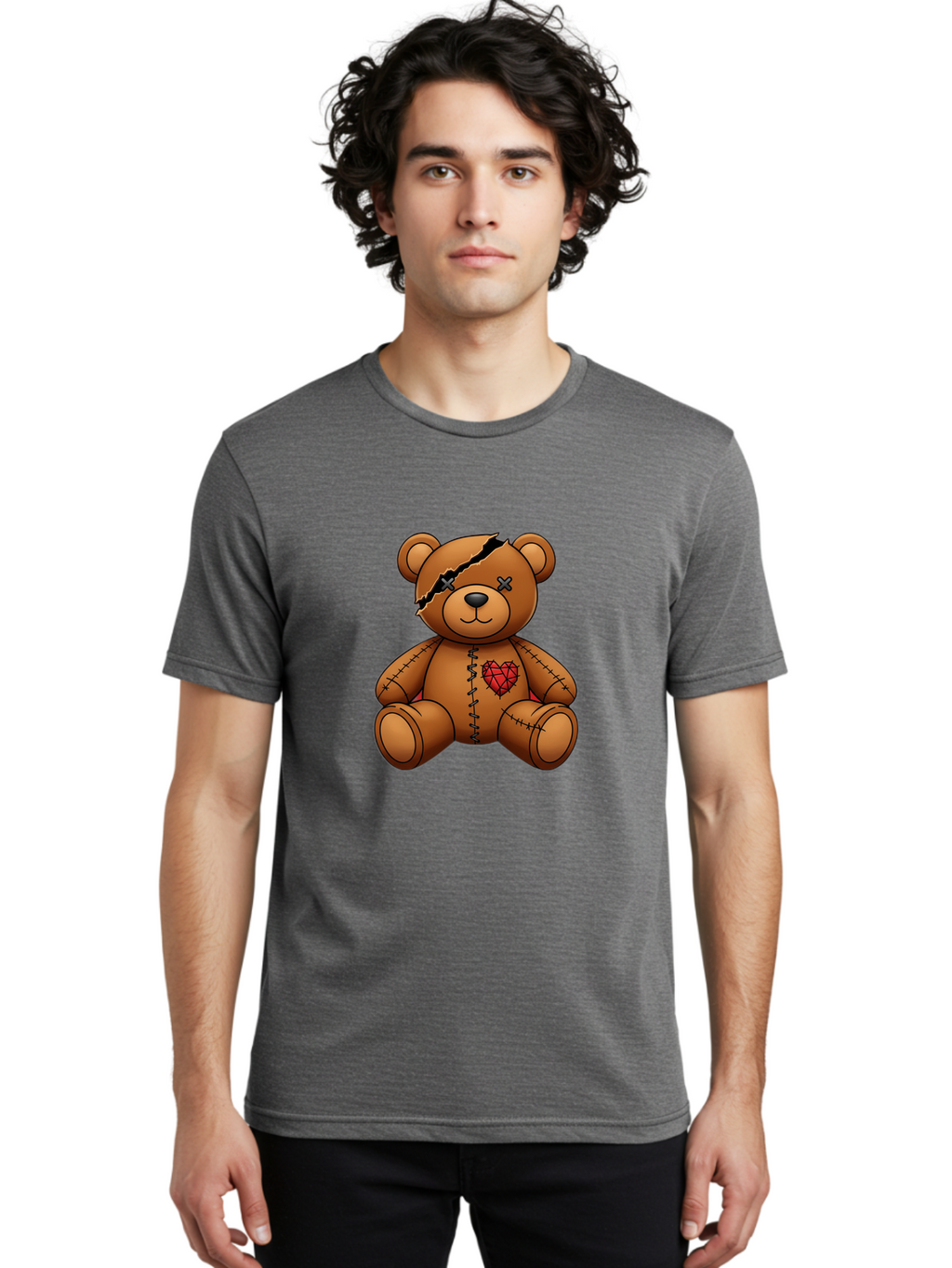 Voodoo-Teddy-Bear-3 Men'S Graphic Tee, 100% Cotton, Comfortable Casual Summer Wear, Machine Washable, Vintage Camera, Old Camera, Antique Camera, Black Camera, Classic Photography, Photography Equipment, Nostalgic Device, Film Camera, Bal577