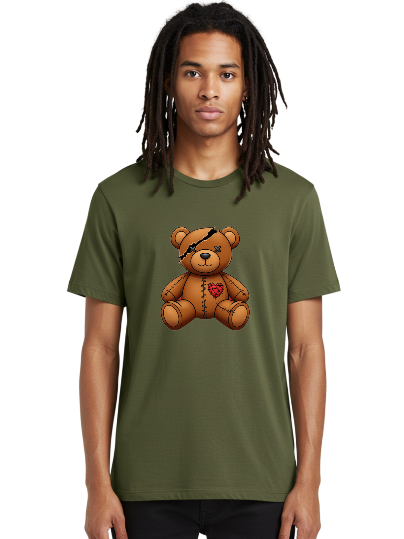 Voodoo-Teddy-Bear-3 Men'S Graphic Tee, 100% Cotton, Comfortable Casual Summer Wear, Machine Washable, Vintage Camera, Old Camera, Antique Camera, Black Camera, Classic Photography, Photography Equipment, Nostalgic Device, Film Camera, Bal577