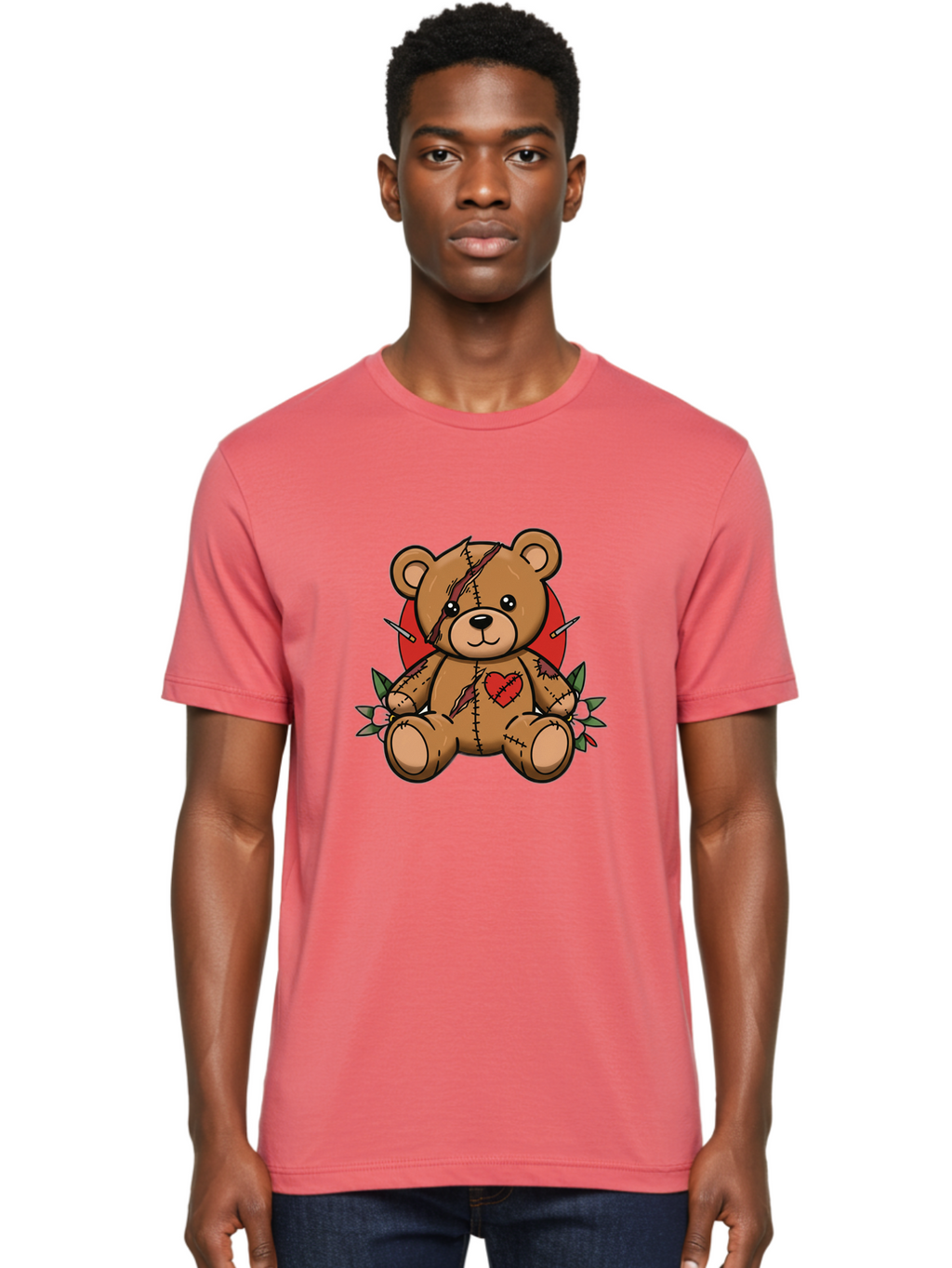 Voodoo-Teddy-Bear-4 Men'S Graphic Tee, 100% Cotton, Comfortable Casual Summer Wear, Machine Washable, Vintage Camera, Old Camera, Antique Camera, Black Camera, Classic Photography, Photography Equipment, Nostalgic Device, Film Camera, Bal578