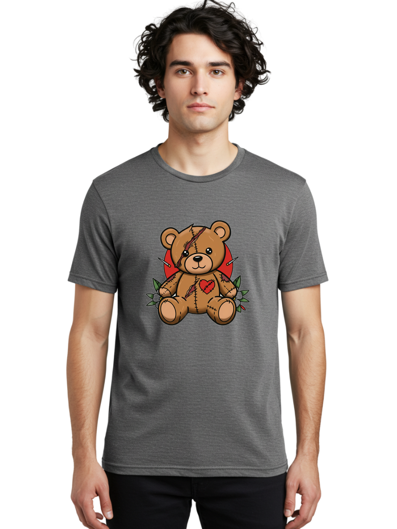 Voodoo-Teddy-Bear-4 Men'S Graphic Tee, 100% Cotton, Comfortable Casual Summer Wear, Machine Washable, Vintage Camera, Old Camera, Antique Camera, Black Camera, Classic Photography, Photography Equipment, Nostalgic Device, Film Camera, Bal578