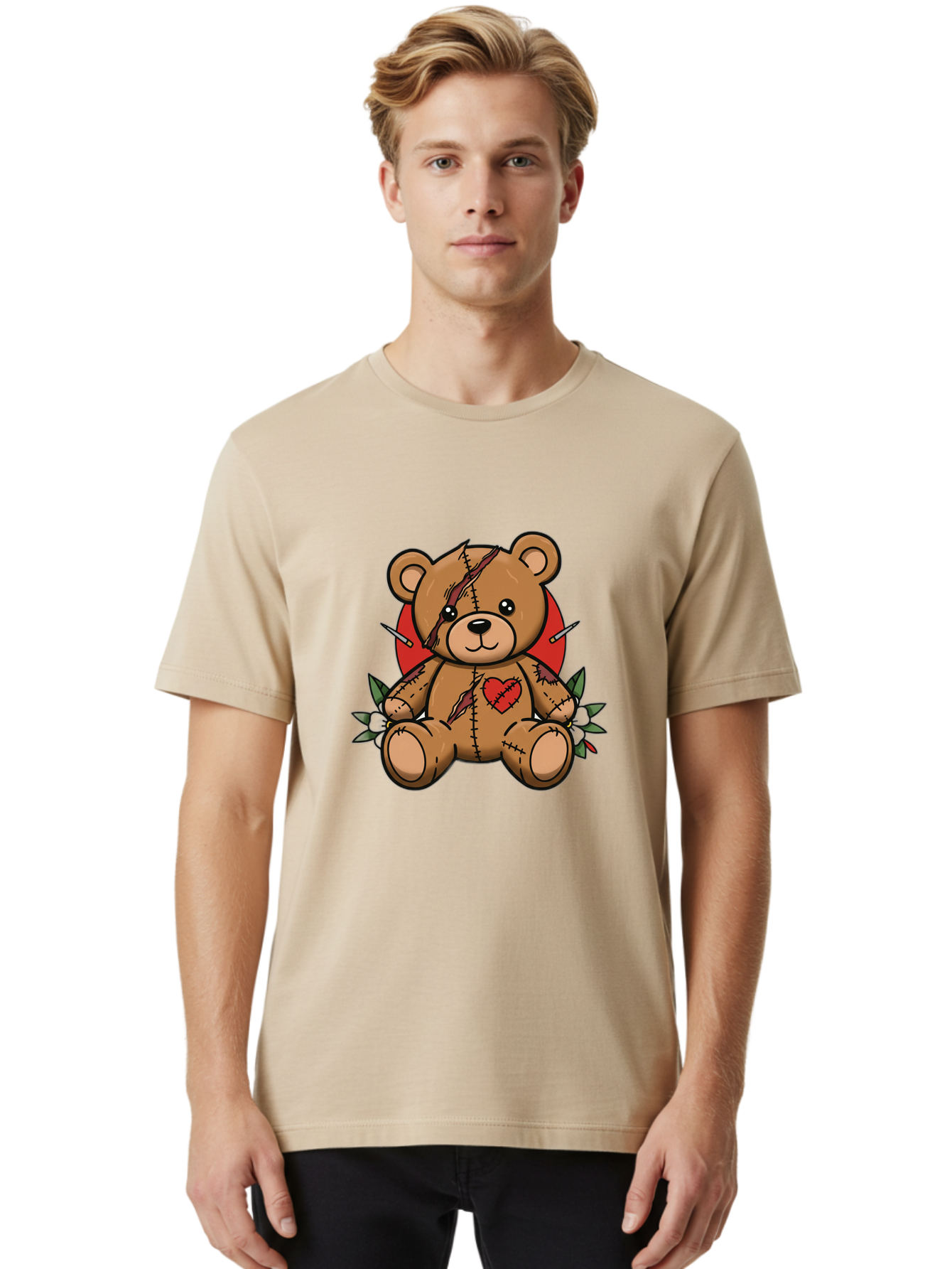 Voodoo-Teddy-Bear-4 Men'S Graphic Tee, 100% Cotton, Comfortable Casual Summer Wear, Machine Washable, Vintage Camera, Old Camera, Antique Camera, Black Camera, Classic Photography, Photography Equipment, Nostalgic Device, Film Camera, Bal578
