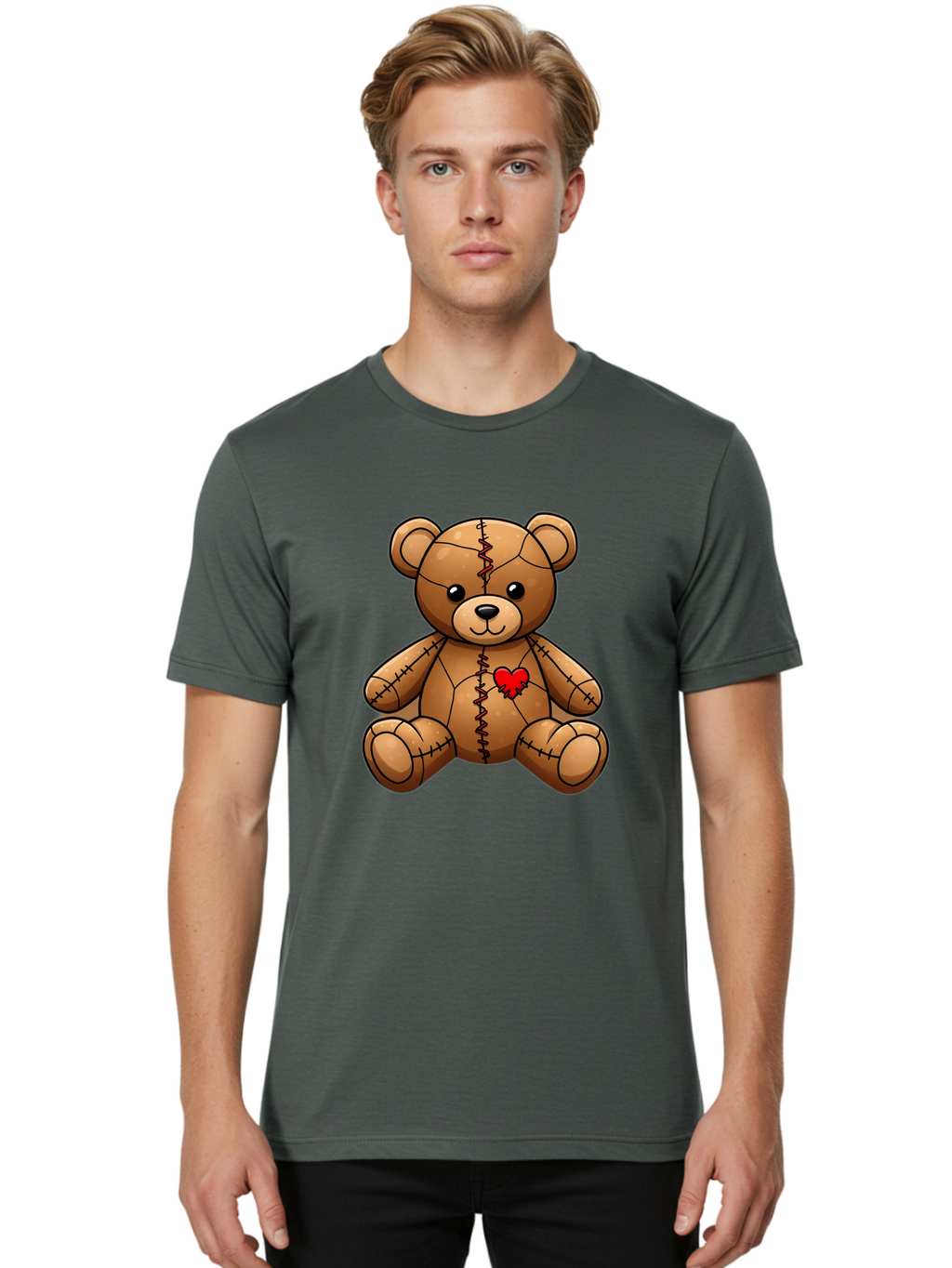 Voodoo-Teddy-Bear-5 Men'S Graphic Tee, 100% Cotton, Comfortable Casual Summer Wear, Machine Washable, Vintage Camera, Old Camera, Antique Camera, Black Camera, Classic Photography, Photography Equipment, Nostalgic Device, Film Camera, Bal579