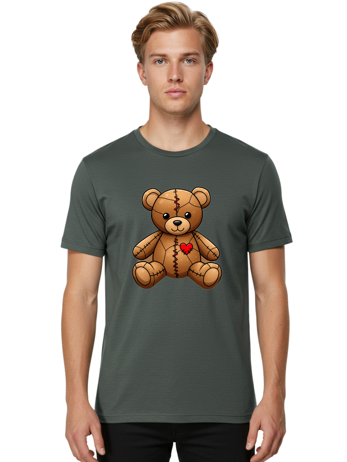 Voodoo-Teddy-Bear-5 Men'S Graphic Tee, 100% Cotton, Comfortable Casual Summer Wear, Machine Washable, Vintage Camera, Old Camera, Antique Camera, Black Camera, Classic Photography, Photography Equipment, Nostalgic Device, Film Camera, Bal579