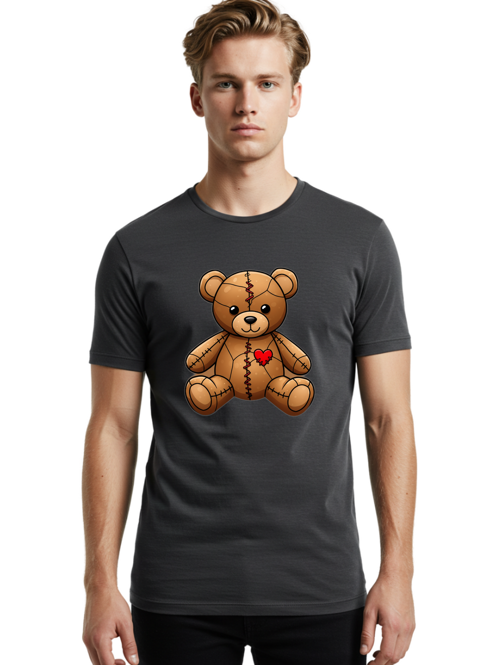 Voodoo-Teddy-Bear-5 Men'S Graphic Tee, 100% Cotton, Comfortable Casual Summer Wear, Machine Washable, Vintage Camera, Old Camera, Antique Camera, Black Camera, Classic Photography, Photography Equipment, Nostalgic Device, Film Camera, Bal579