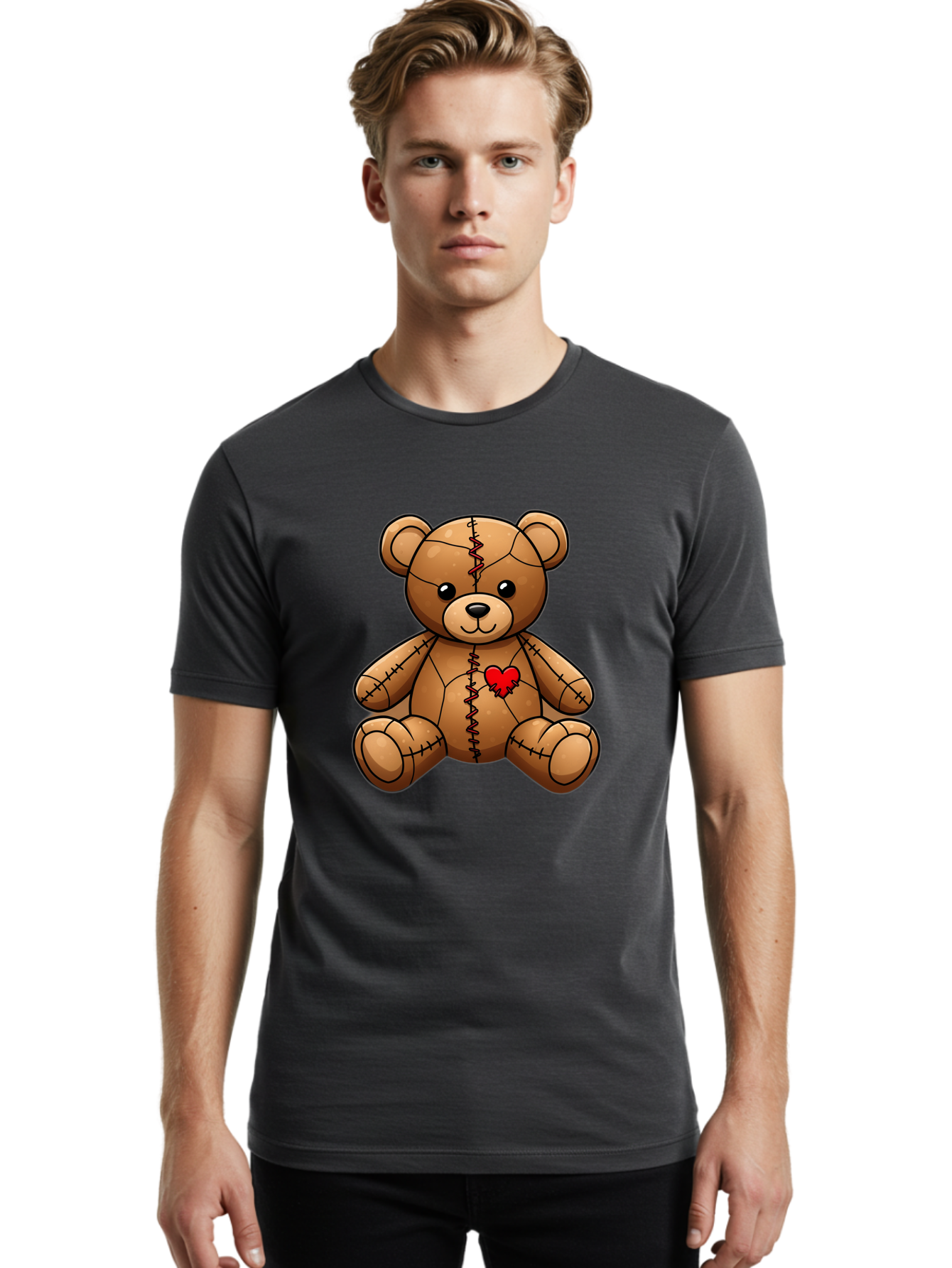 Voodoo-Teddy-Bear-5 Men'S Graphic Tee, 100% Cotton, Comfortable Casual Summer Wear, Machine Washable, Vintage Camera, Old Camera, Antique Camera, Black Camera, Classic Photography, Photography Equipment, Nostalgic Device, Film Camera, Bal579