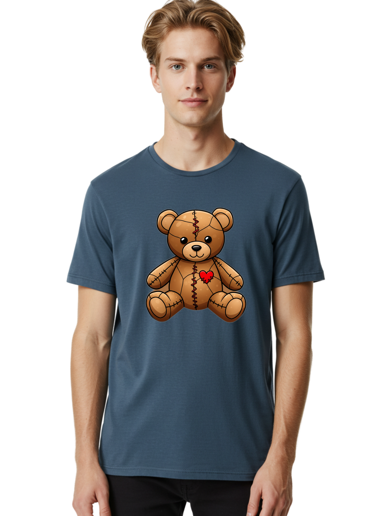 Voodoo-Teddy-Bear-5 Men'S Graphic Tee, 100% Cotton, Comfortable Casual Summer Wear, Machine Washable, Vintage Camera, Old Camera, Antique Camera, Black Camera, Classic Photography, Photography Equipment, Nostalgic Device, Film Camera, Bal579