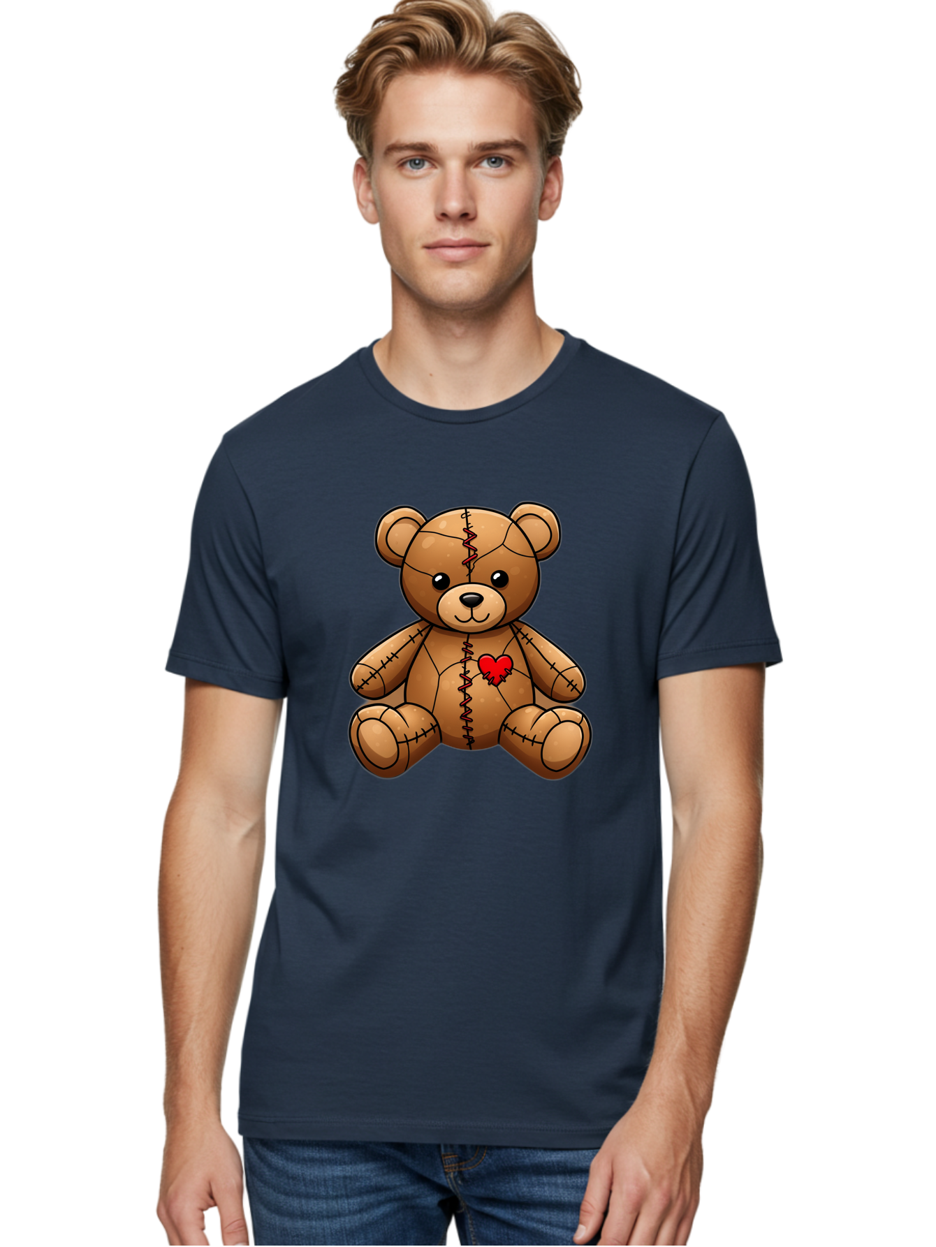 Voodoo-Teddy-Bear-5 Men'S Graphic Tee, 100% Cotton, Comfortable Casual Summer Wear, Machine Washable, Vintage Camera, Old Camera, Antique Camera, Black Camera, Classic Photography, Photography Equipment, Nostalgic Device, Film Camera, Bal579