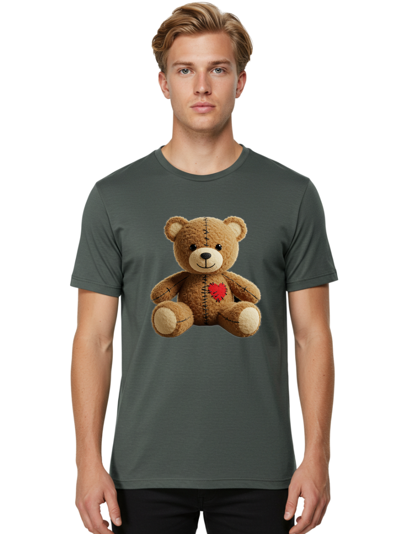 Voodoo-Teddy-Bear-6 Men'S Graphic Tee, 100% Cotton, Comfortable Casual Summer Wear, Machine Washable, Vintage Camera, Old Camera, Antique Camera, Black Camera, Classic Photography, Photography Equipment, Nostalgic Device, Film Camera, Bal580