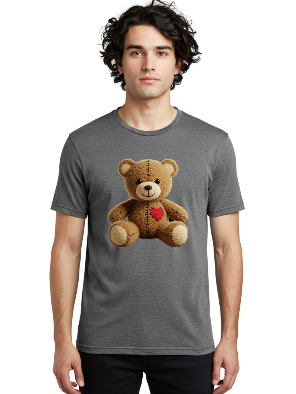 Voodoo-Teddy-Bear-6 Men'S Graphic Tee, 100% Cotton, Comfortable Casual Summer Wear, Machine Washable, Vintage Camera, Old Camera, Antique Camera, Black Camera, Classic Photography, Photography Equipment, Nostalgic Device, Film Camera, Bal580