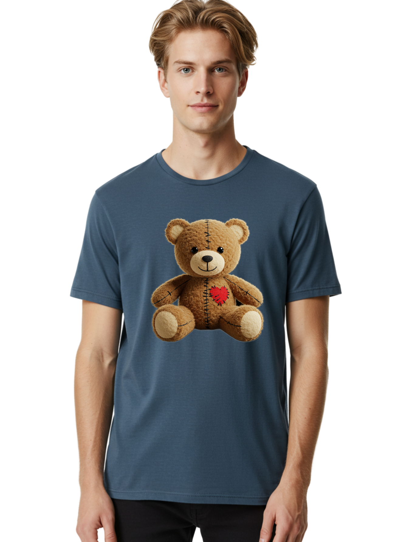 Voodoo-Teddy-Bear-6 Men'S Graphic Tee, 100% Cotton, Comfortable Casual Summer Wear, Machine Washable, Vintage Camera, Old Camera, Antique Camera, Black Camera, Classic Photography, Photography Equipment, Nostalgic Device, Film Camera, Bal580