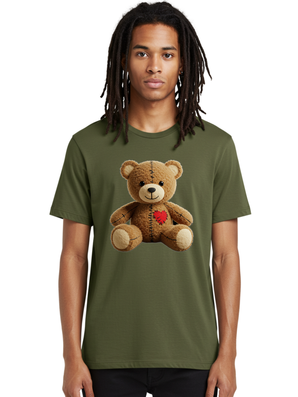 Voodoo-Teddy-Bear-6 Men'S Graphic Tee, 100% Cotton, Comfortable Casual Summer Wear, Machine Washable, Vintage Camera, Old Camera, Antique Camera, Black Camera, Classic Photography, Photography Equipment, Nostalgic Device, Film Camera, Bal580