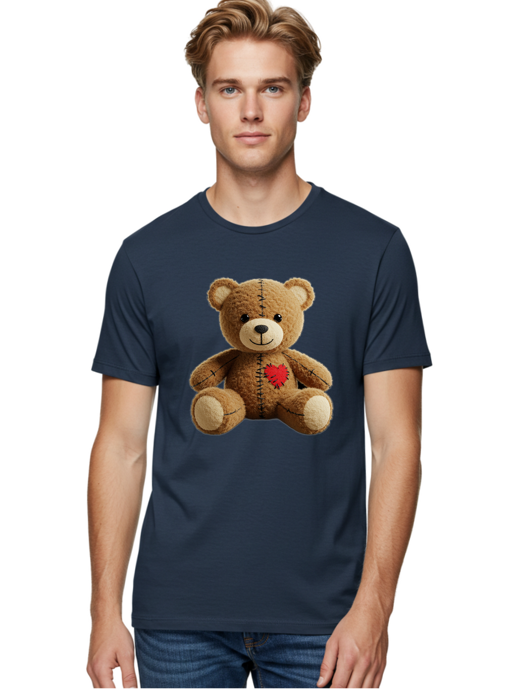 Voodoo-Teddy-Bear-6 Men'S Graphic Tee, 100% Cotton, Comfortable Casual Summer Wear, Machine Washable, Vintage Camera, Old Camera, Antique Camera, Black Camera, Classic Photography, Photography Equipment, Nostalgic Device, Film Camera, Bal580