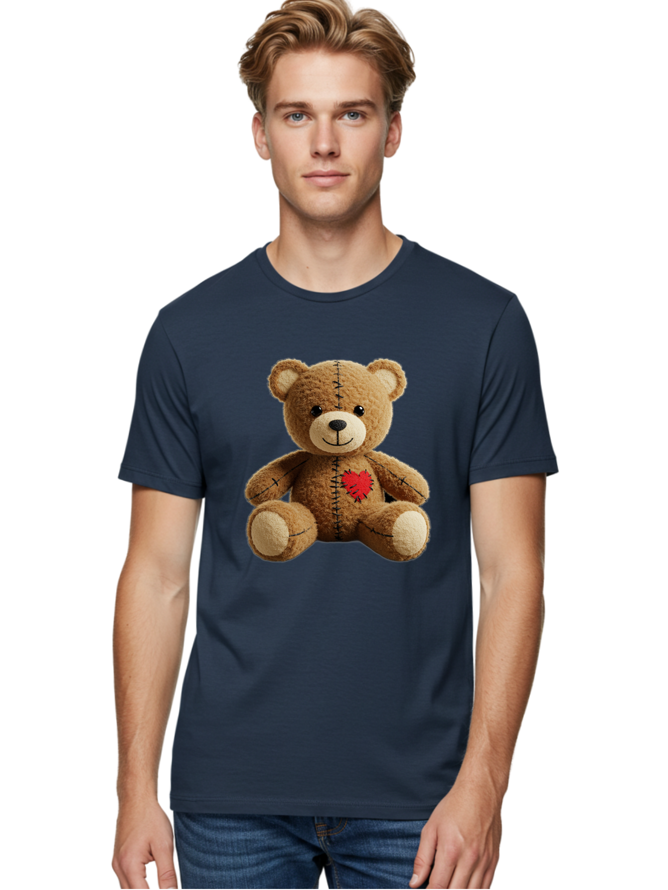 Voodoo-Teddy-Bear-6 Men'S Graphic Tee, 100% Cotton, Comfortable Casual Summer Wear, Machine Washable, Vintage Camera, Old Camera, Antique Camera, Black Camera, Classic Photography, Photography Equipment, Nostalgic Device, Film Camera, Bal580