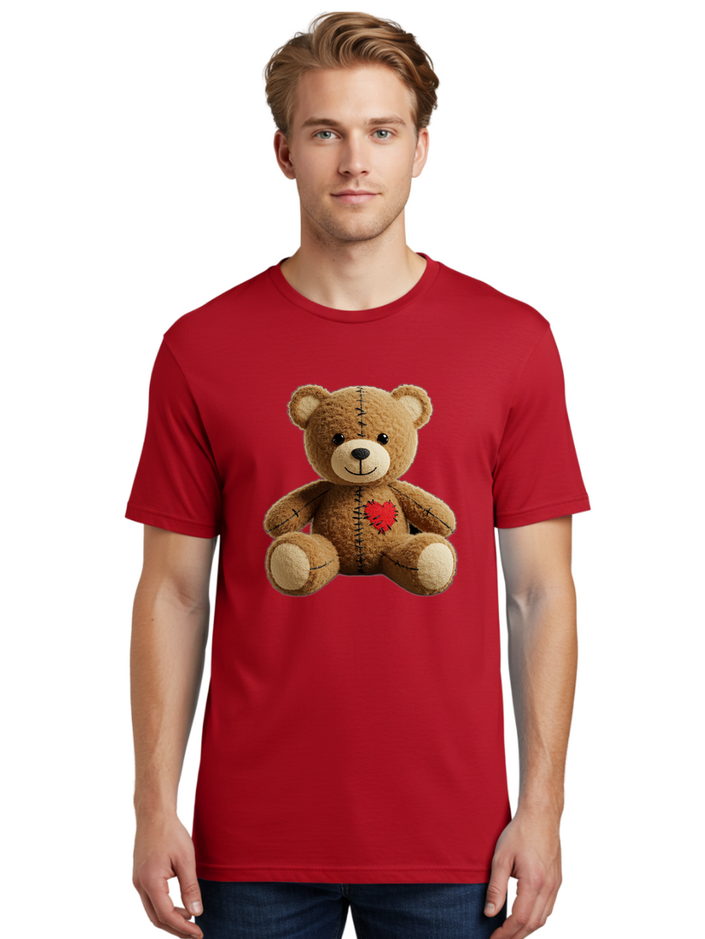 Voodoo-Teddy-Bear-6 Men'S Graphic Tee, 100% Cotton, Comfortable Casual Summer Wear, Machine Washable, Vintage Camera, Old Camera, Antique Camera, Black Camera, Classic Photography, Photography Equipment, Nostalgic Device, Film Camera, Bal580
