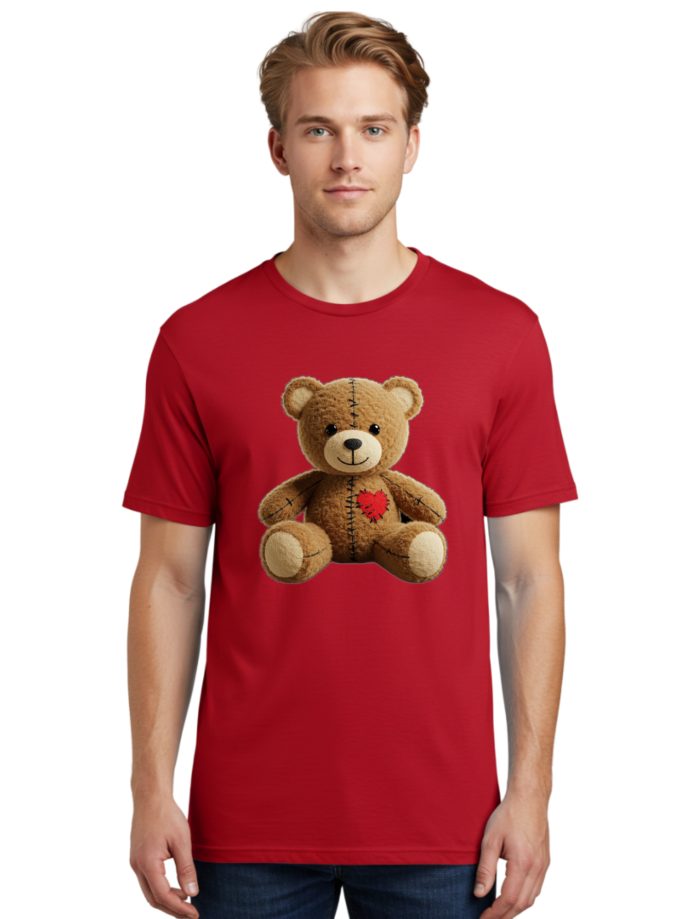 Voodoo-Teddy-Bear-6 Men'S Graphic Tee, 100% Cotton, Comfortable Casual Summer Wear, Machine Washable, Vintage Camera, Old Camera, Antique Camera, Black Camera, Classic Photography, Photography Equipment, Nostalgic Device, Film Camera, Bal580