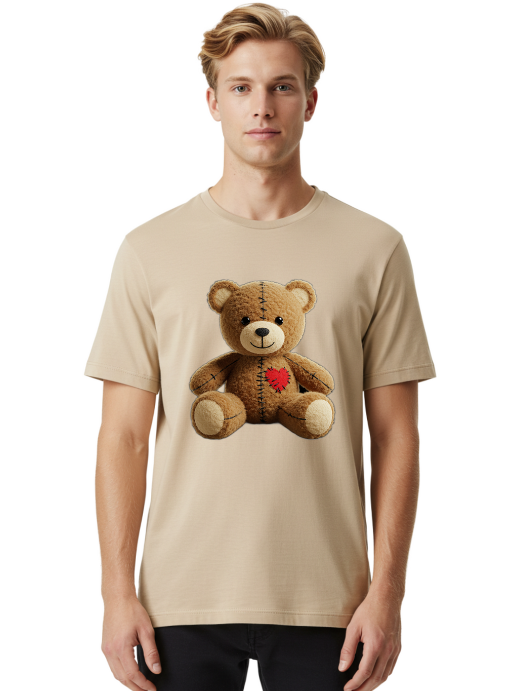 Voodoo-Teddy-Bear-6 Men'S Graphic Tee, 100% Cotton, Comfortable Casual Summer Wear, Machine Washable, Vintage Camera, Old Camera, Antique Camera, Black Camera, Classic Photography, Photography Equipment, Nostalgic Device, Film Camera, Bal580